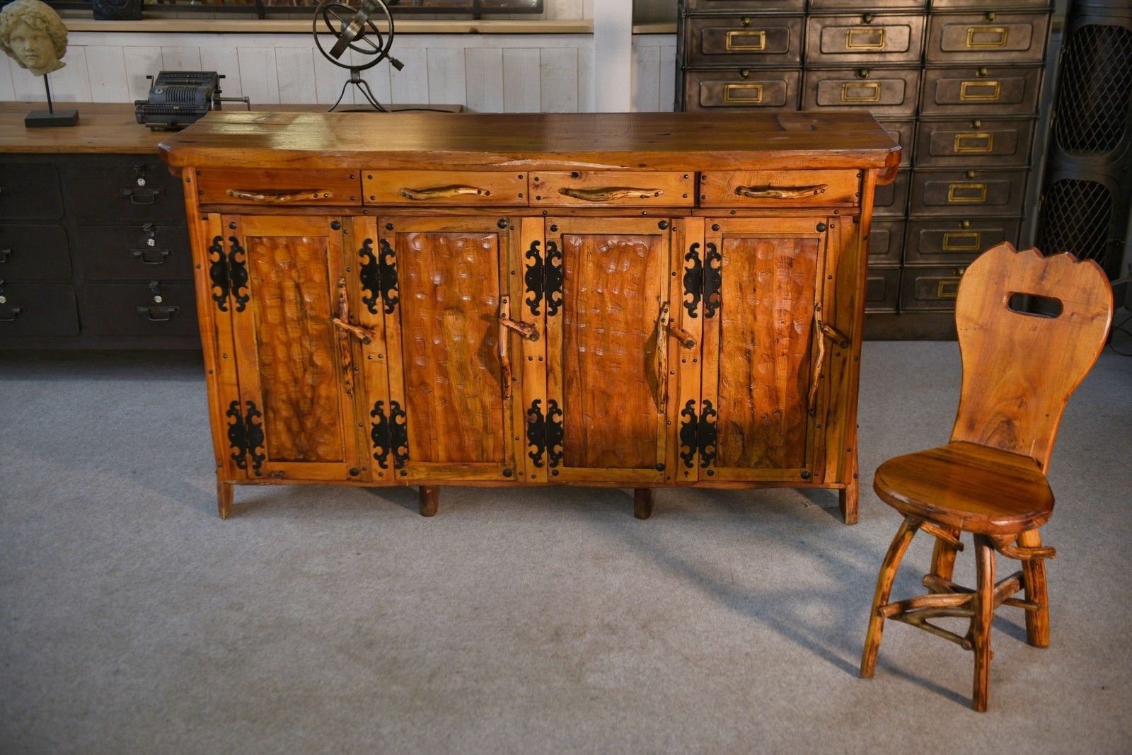 1970's Sculptural Brutalist Buffet photo buy