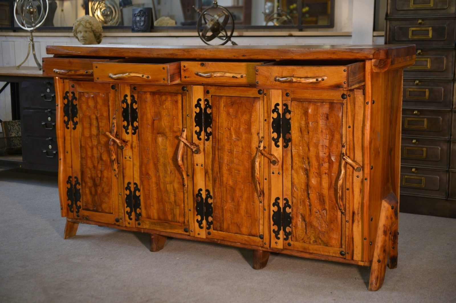 photo for sale 1970's Sculptural Brutalist Buffet