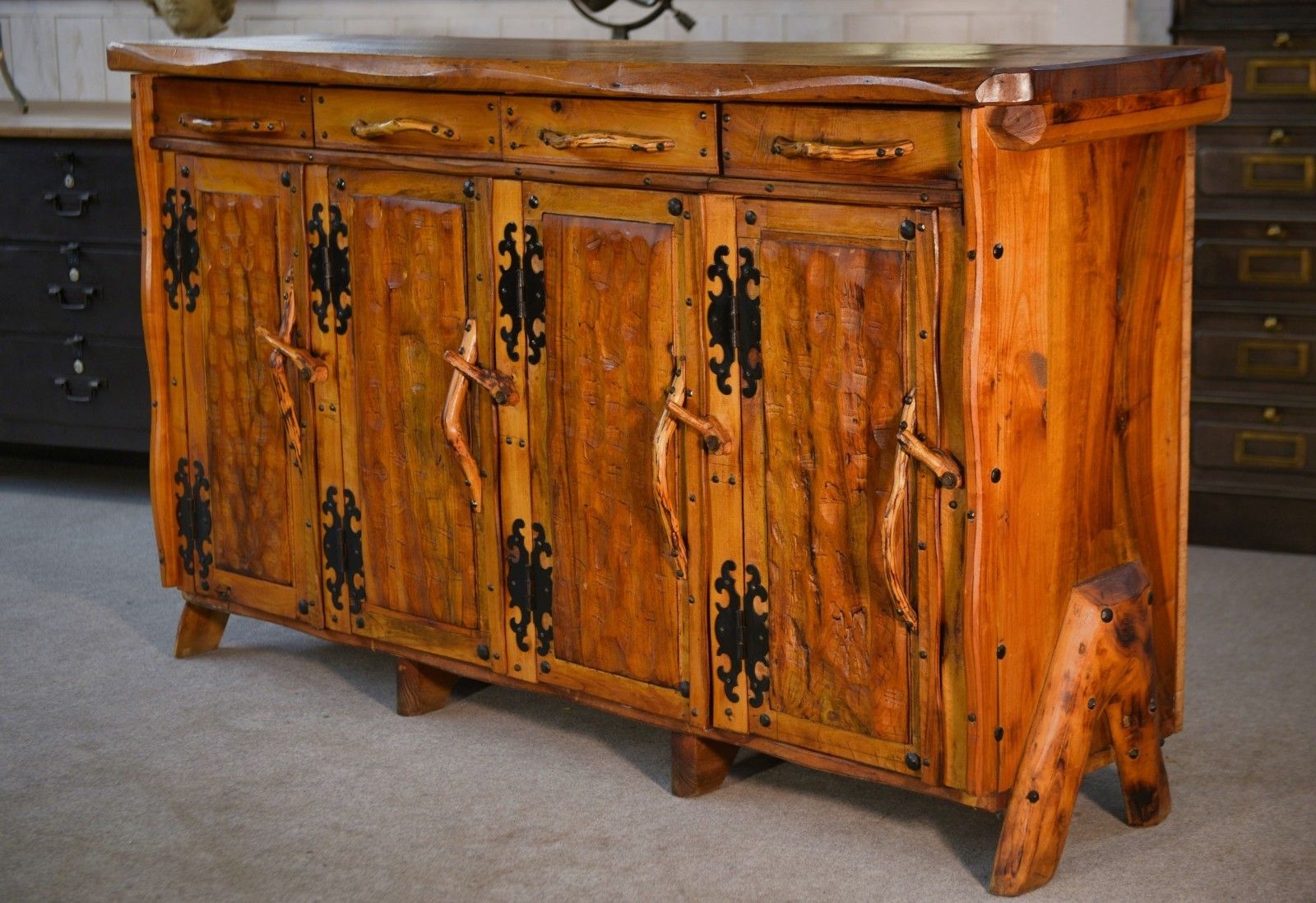 1432.0 1970's Sculptural Brutalist Buffet photo