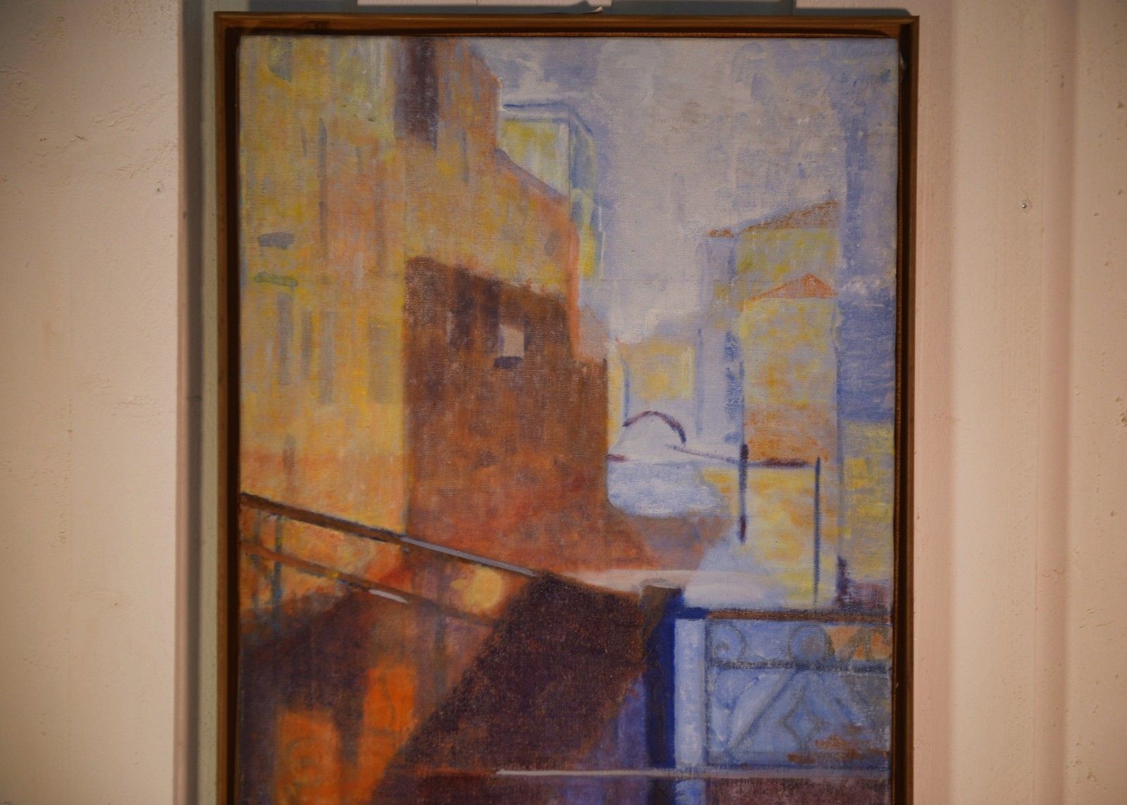 Abstract Painting "Venice" By Monique Breton Prouté Called Pehem photo furniture