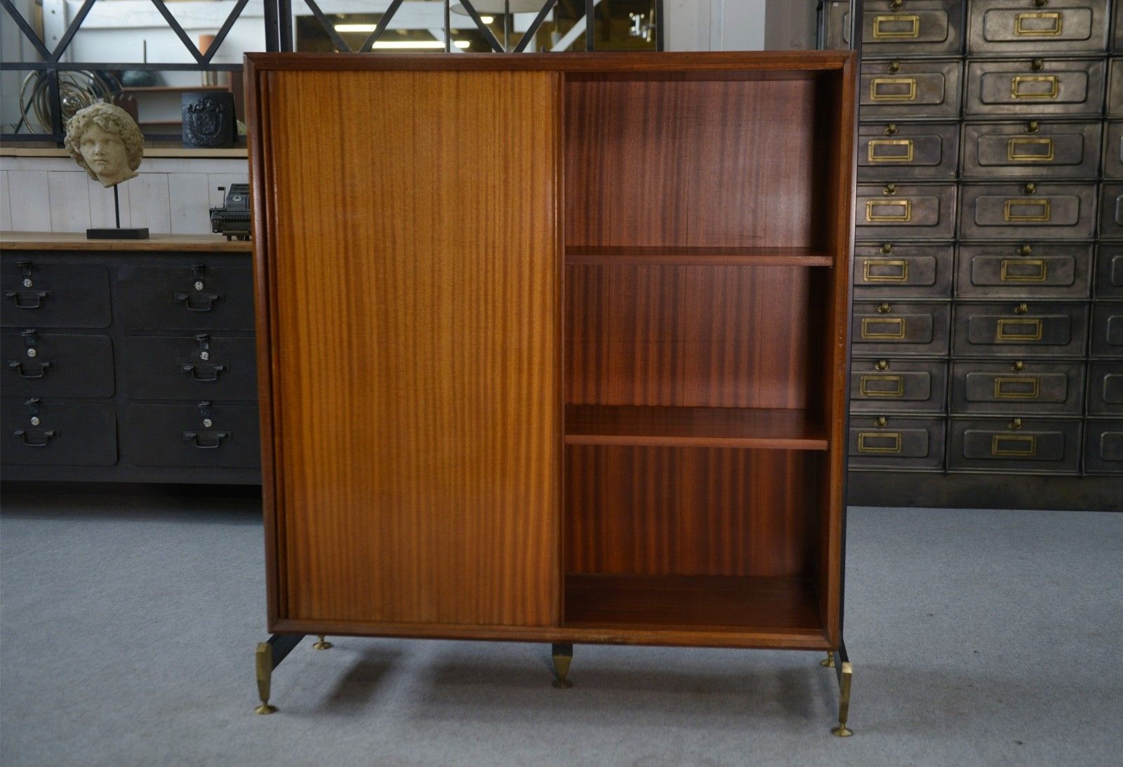 Minimalist Shelf Cabinet By Antonio Ferretti Milano 1960's photo furniture