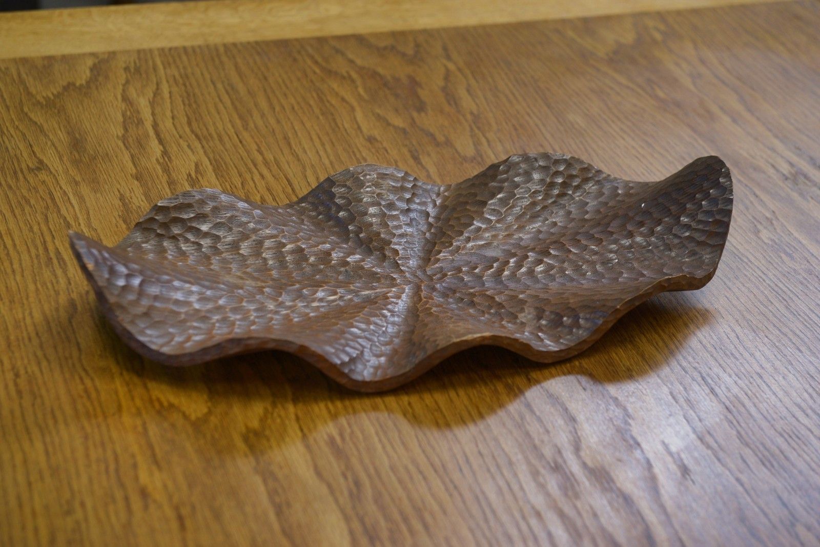 1950's Brutalist Oak Centerpiece photo vinterior
