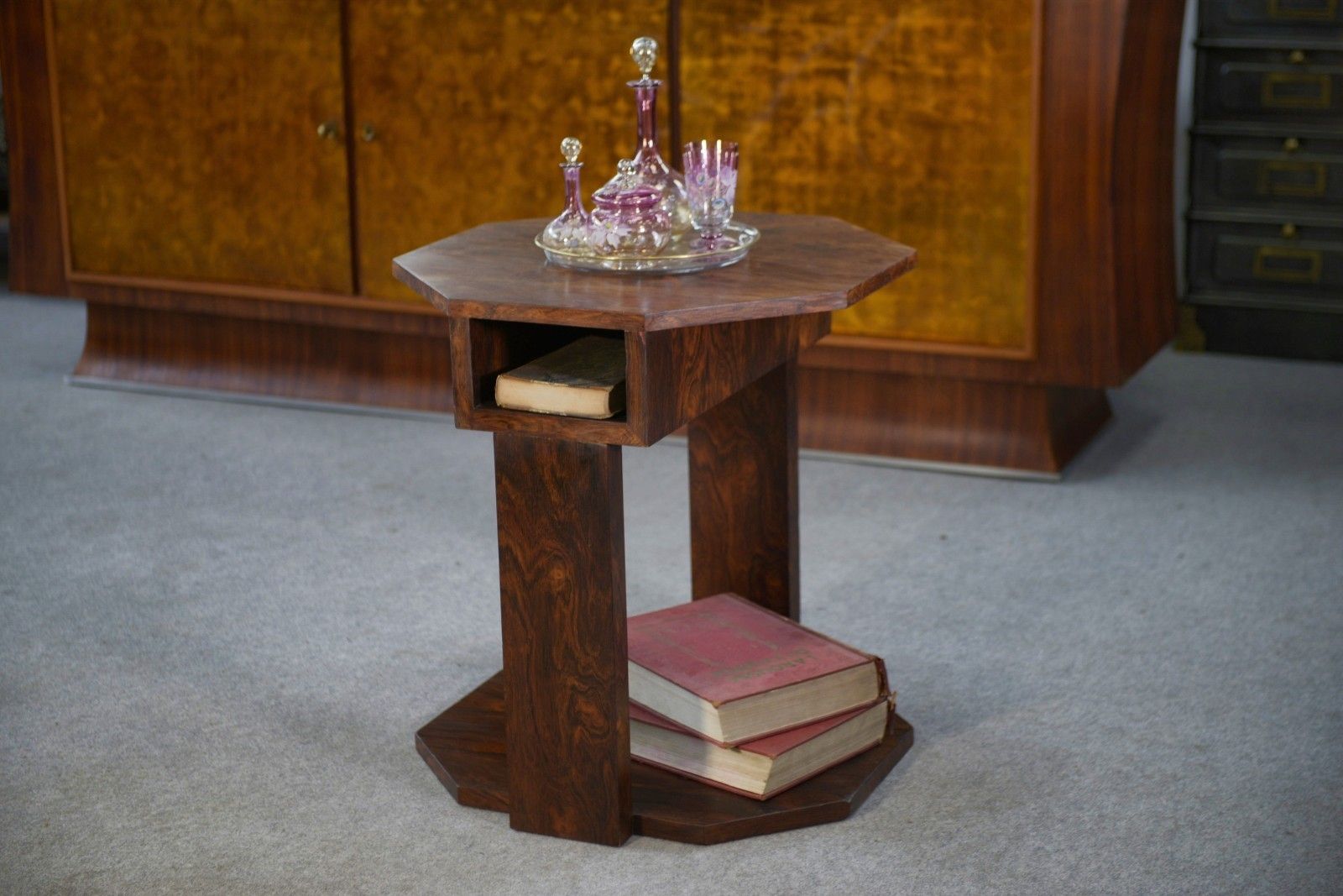 Art Deco Rosewood Veneer Stool In The Taste Of Eugene Printz 1930's photo furniture