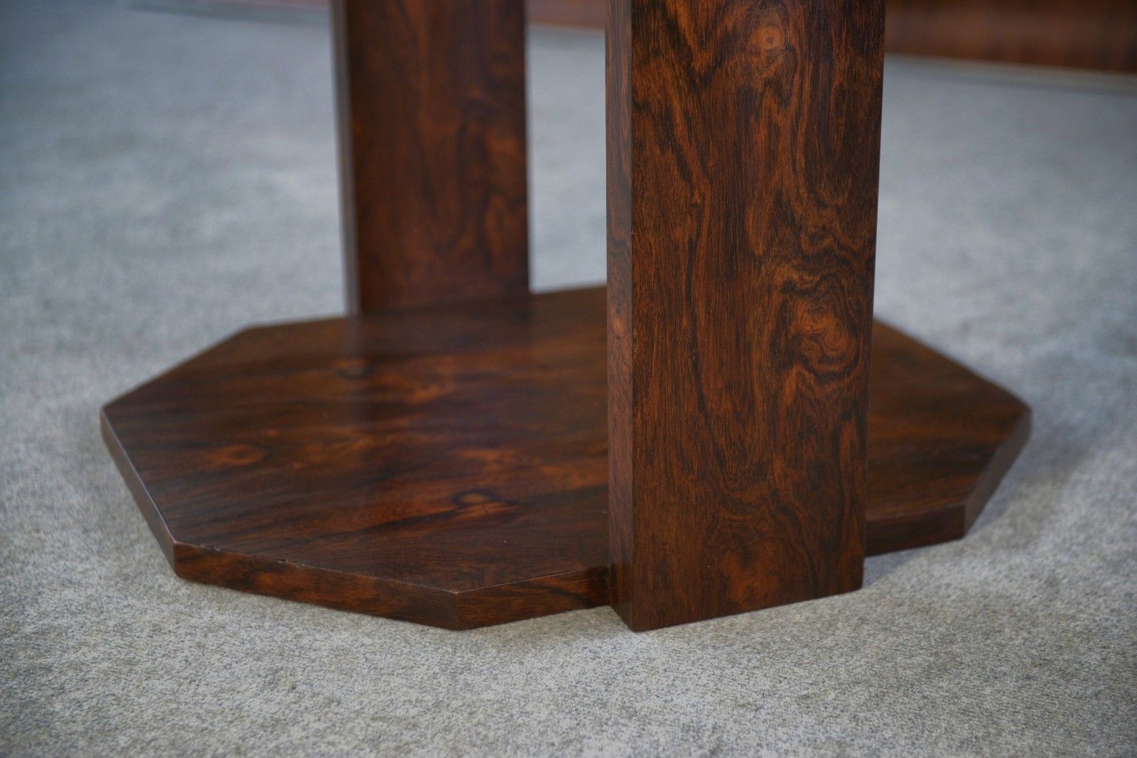 Art Deco Rosewood Veneer Stool In The Taste Of Eugene Printz 1930's photo vintage