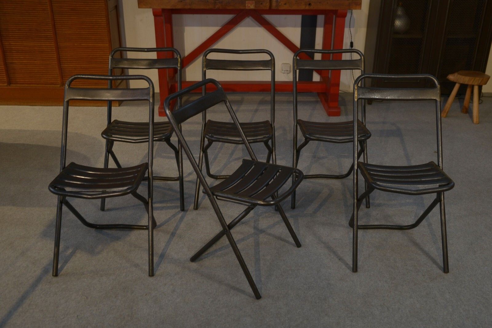 photo buy Chaises Pliantes Industrielles Assemblage Par Brasure Travail Français Vers 1950