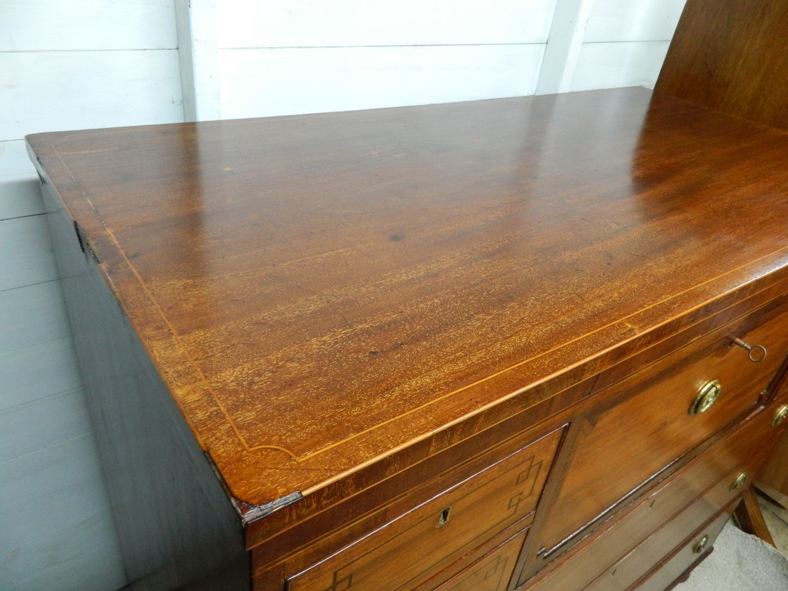 Regency Mahogany Secretaire Chest Of Drawers photo Furniture