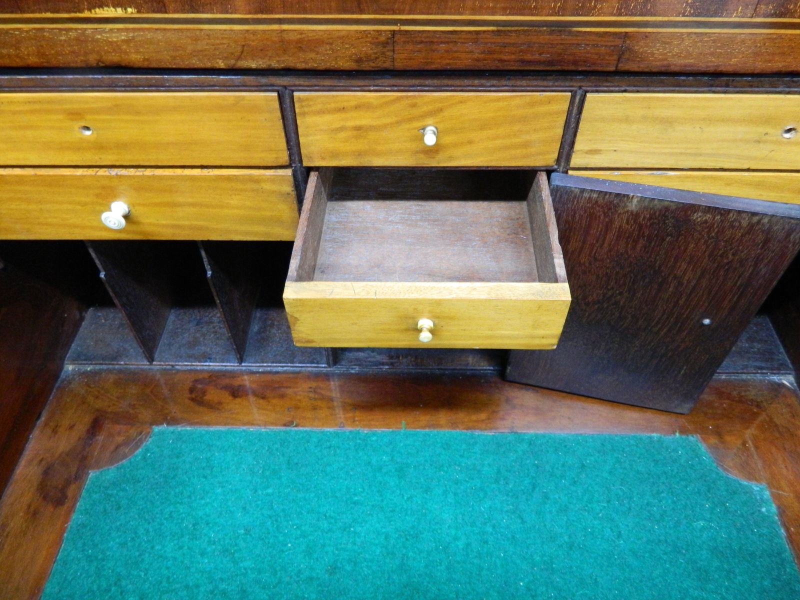 1105.0 Regency Mahogany Secretaire Chest Of Drawers photo