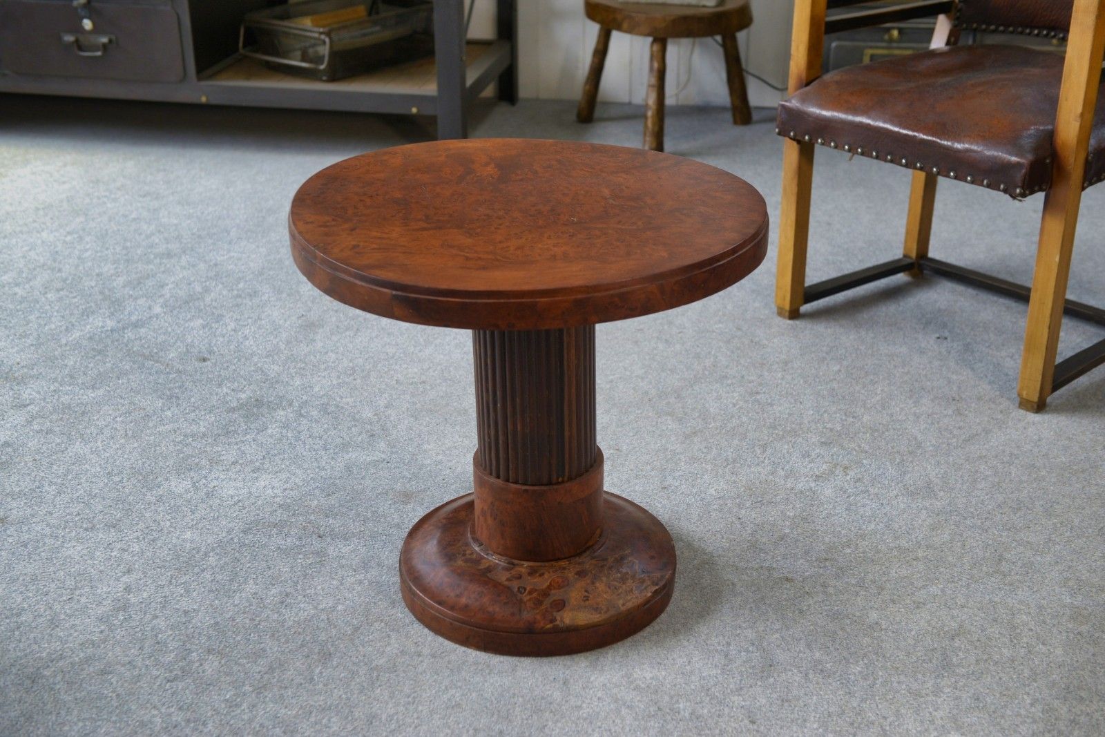 Art Deco Pedestal Attributed To Jules Leleu 1930's photo Home Decor