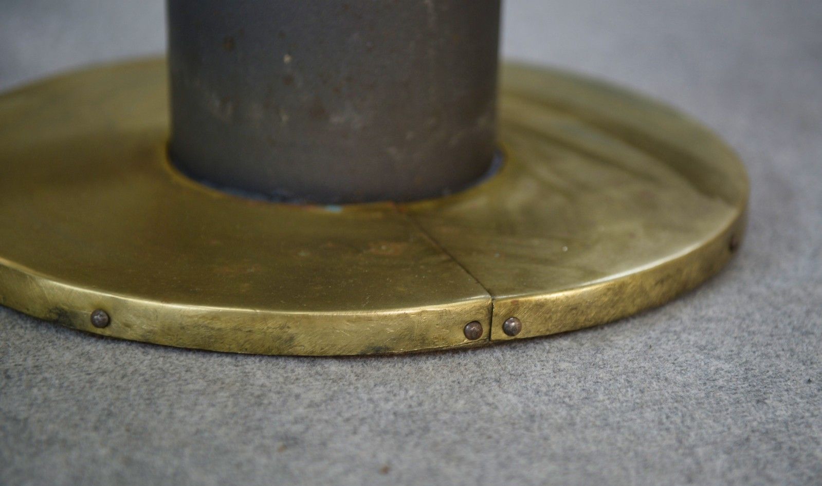 photo vintage 1980's Steel And Brass Stool Set Of 6