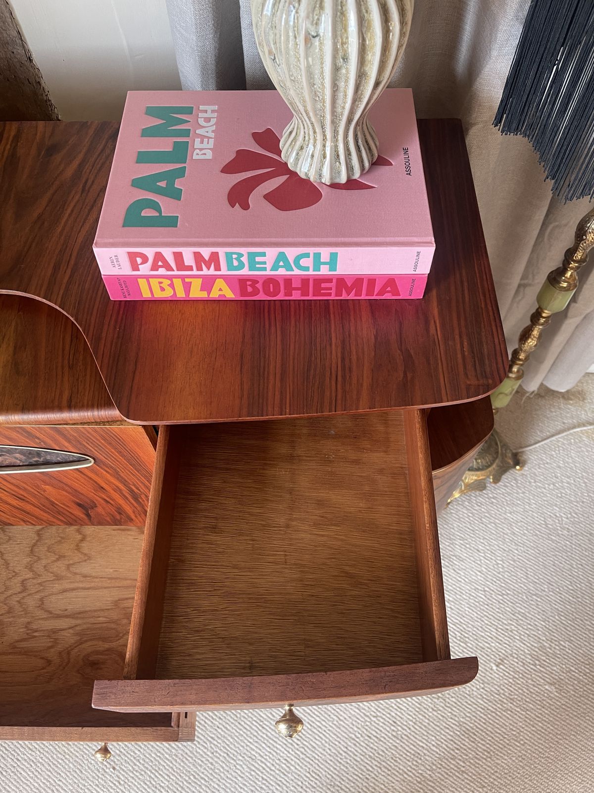 Mid Century Beautility Walnut Burl Cocktail Cabinet photo buy