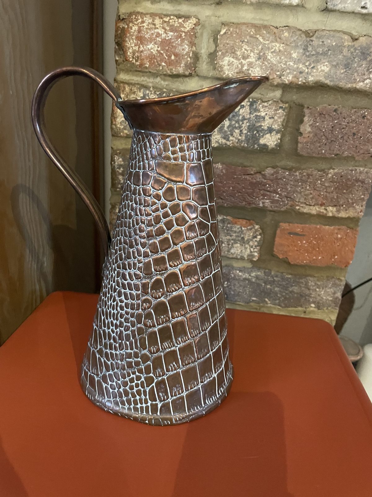 Copper Joseph Sankey Jug ‘Lizard Skin’ Design photo furniture