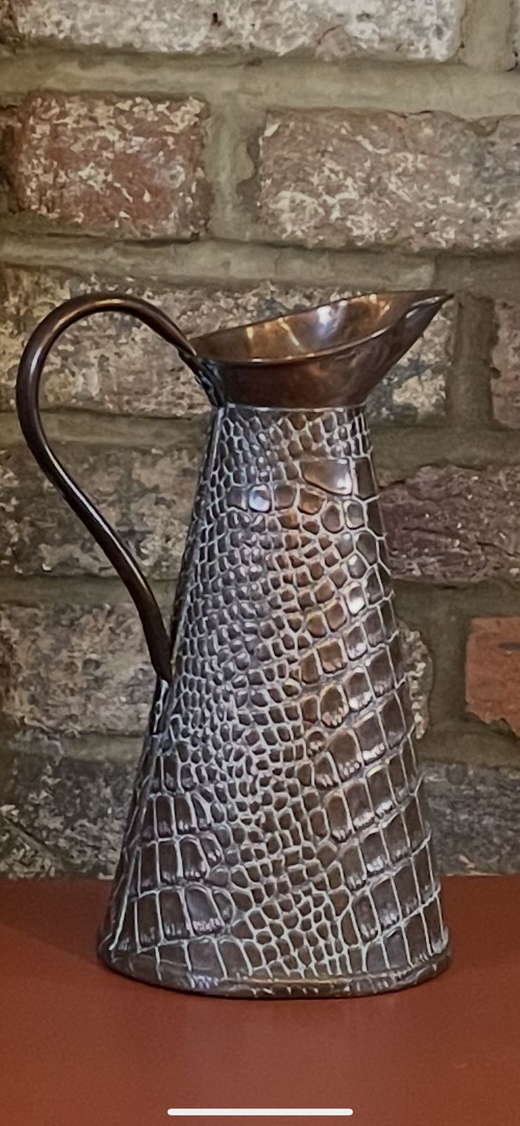 Copper Joseph Sankey Jug ‘Lizard Skin’ Design photo Home Fixtures