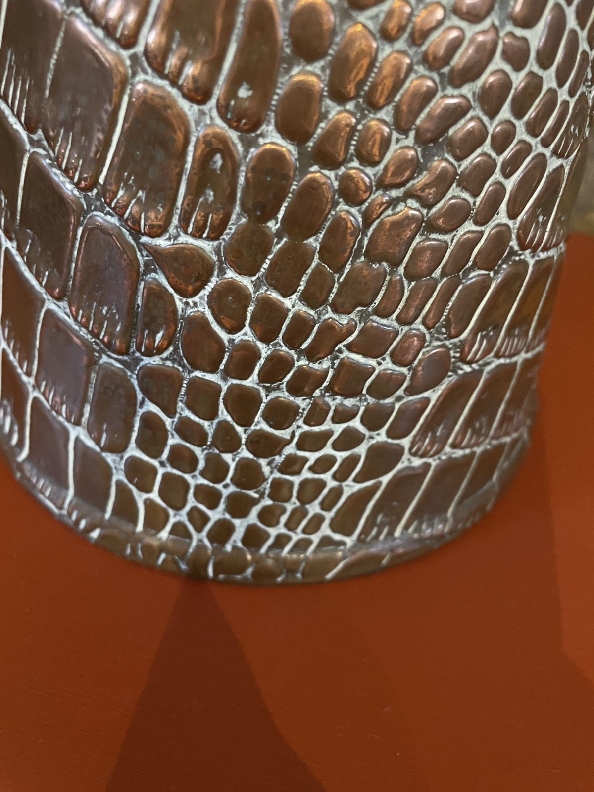 Copper Joseph Sankey Jug ‘Lizard Skin’ Design photo vinterior