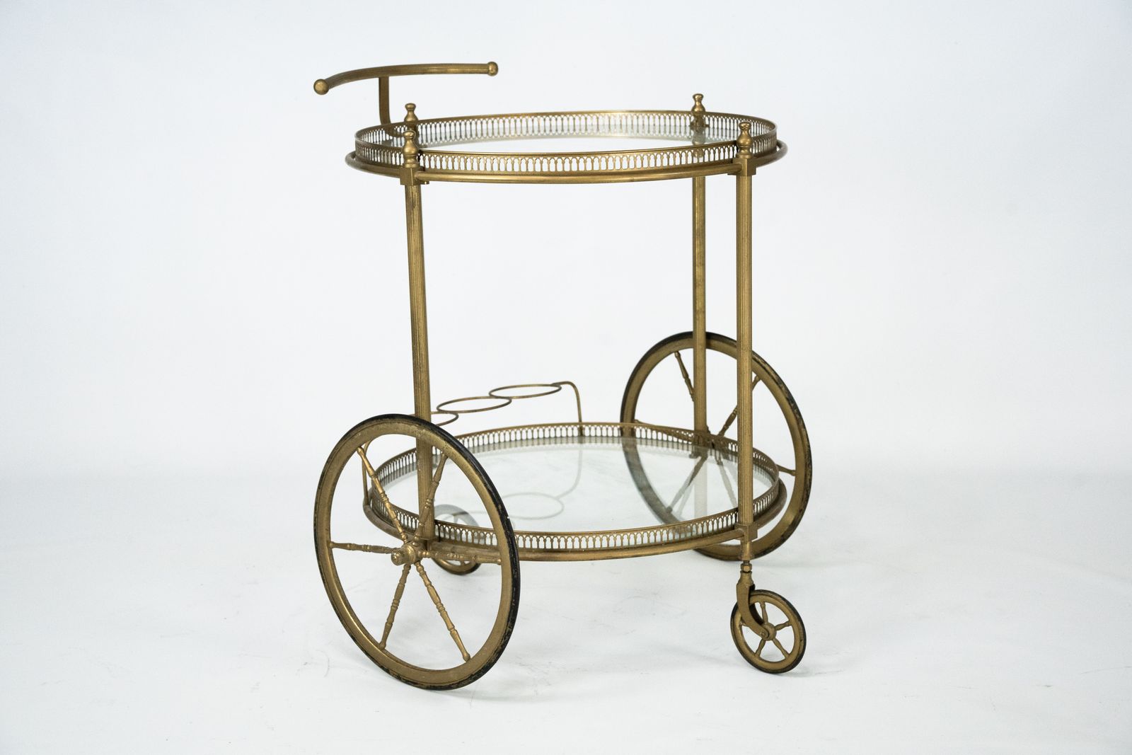 Vintage Brass Bar Cart By Cesare Lacca, Italy, 1950s. photo buy
