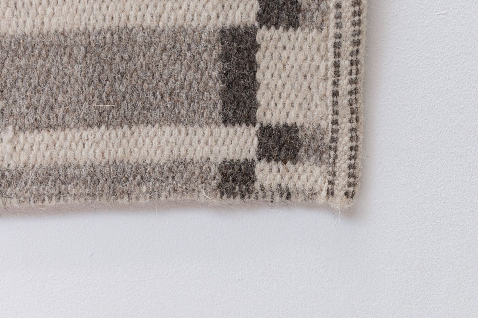 Large Chequered Swedish Kilim photo Textiles