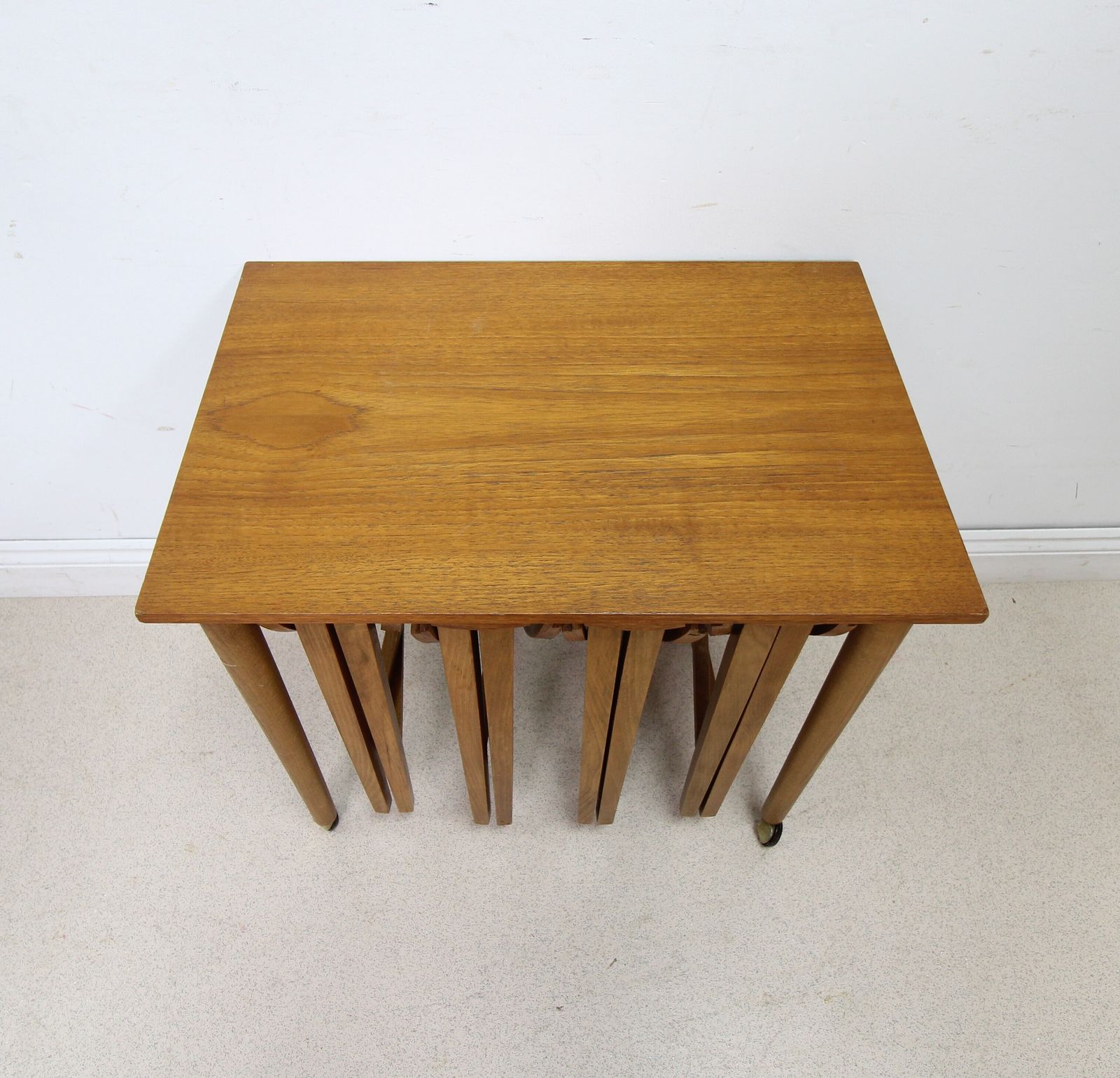 Poul Hundevad Teak Nest Of 5 Tables photo furniture