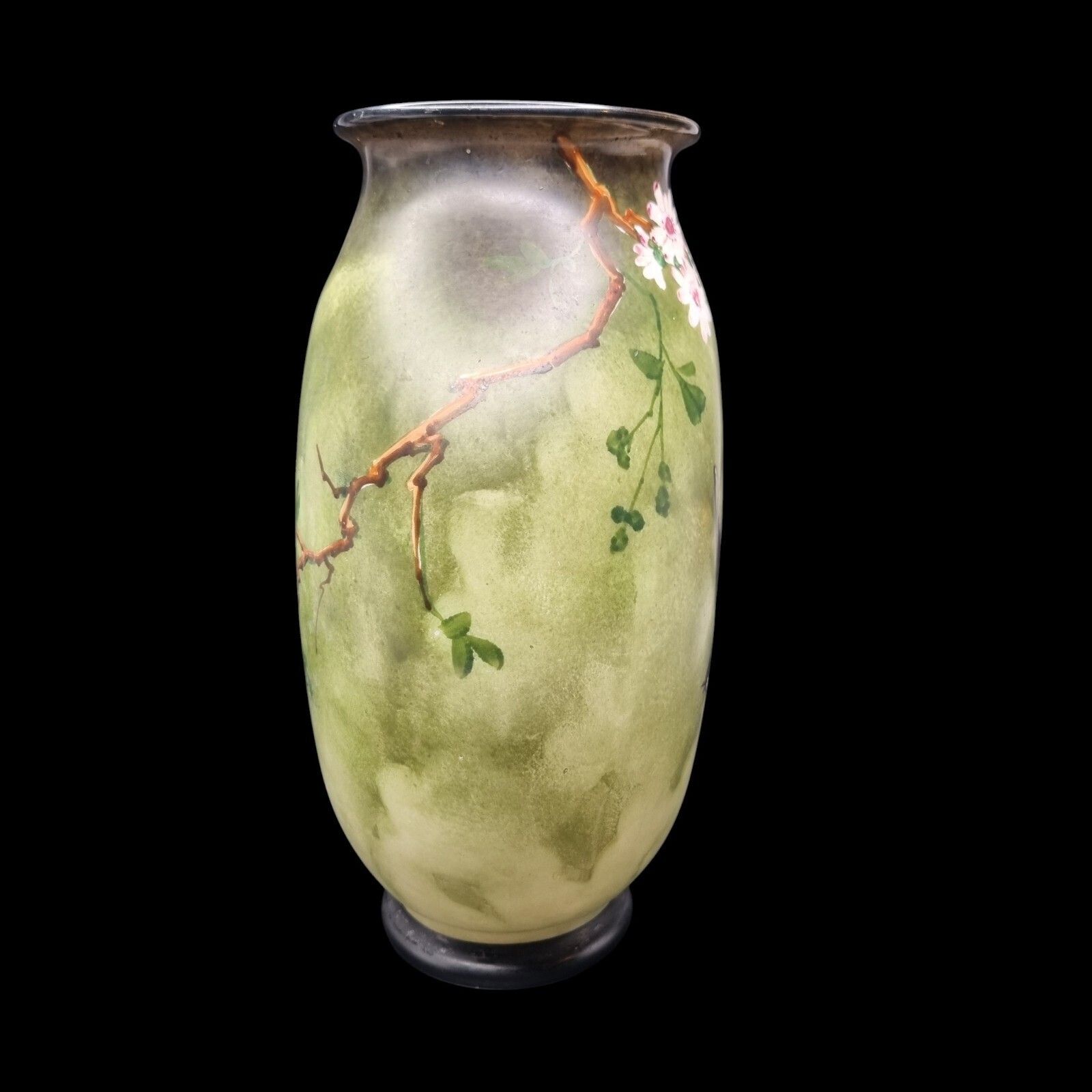 Antique Baccarat Hand Blown Hand Painted Opaline Art Glass 19thc photo buy