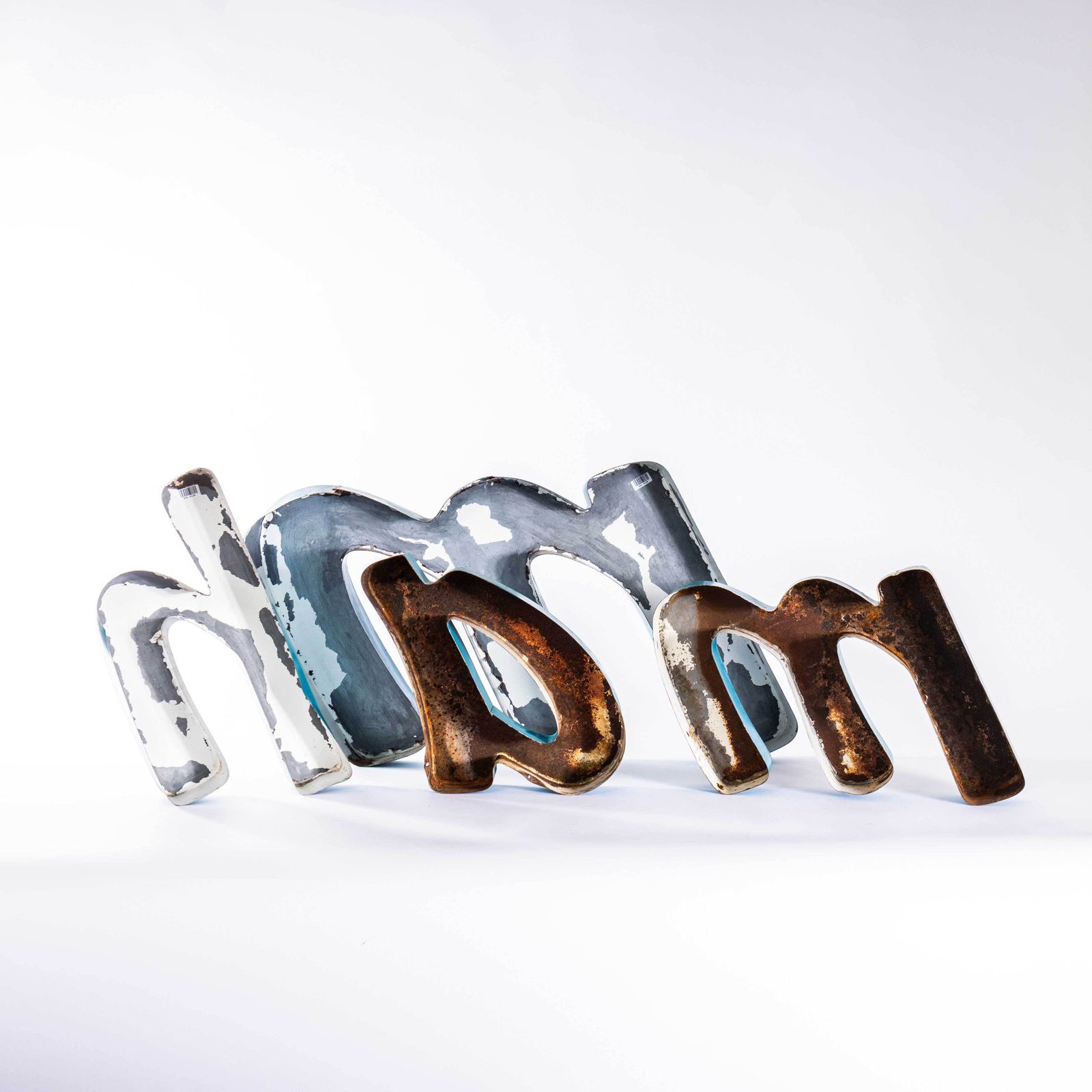 1950's Original Large French Metal Shop Signage Letters   Letter R (Small) photo furniture