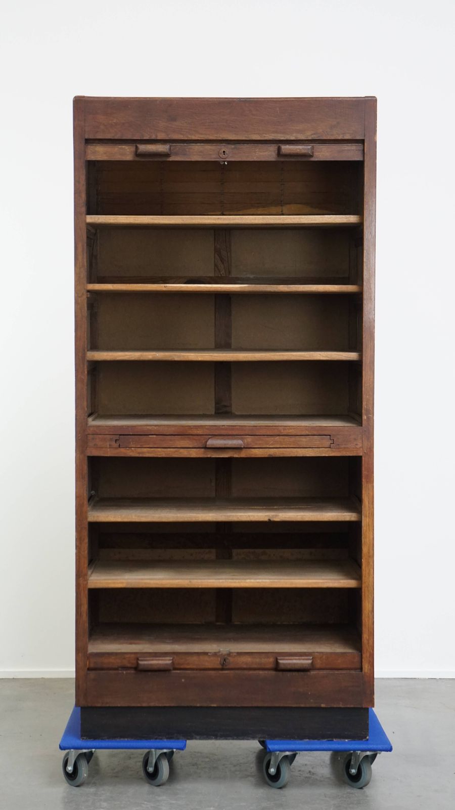 Insane Antique Oak Notary Cabinet With Two Roller Doors, A Working Lock And A Beautiful Patina photo furniture