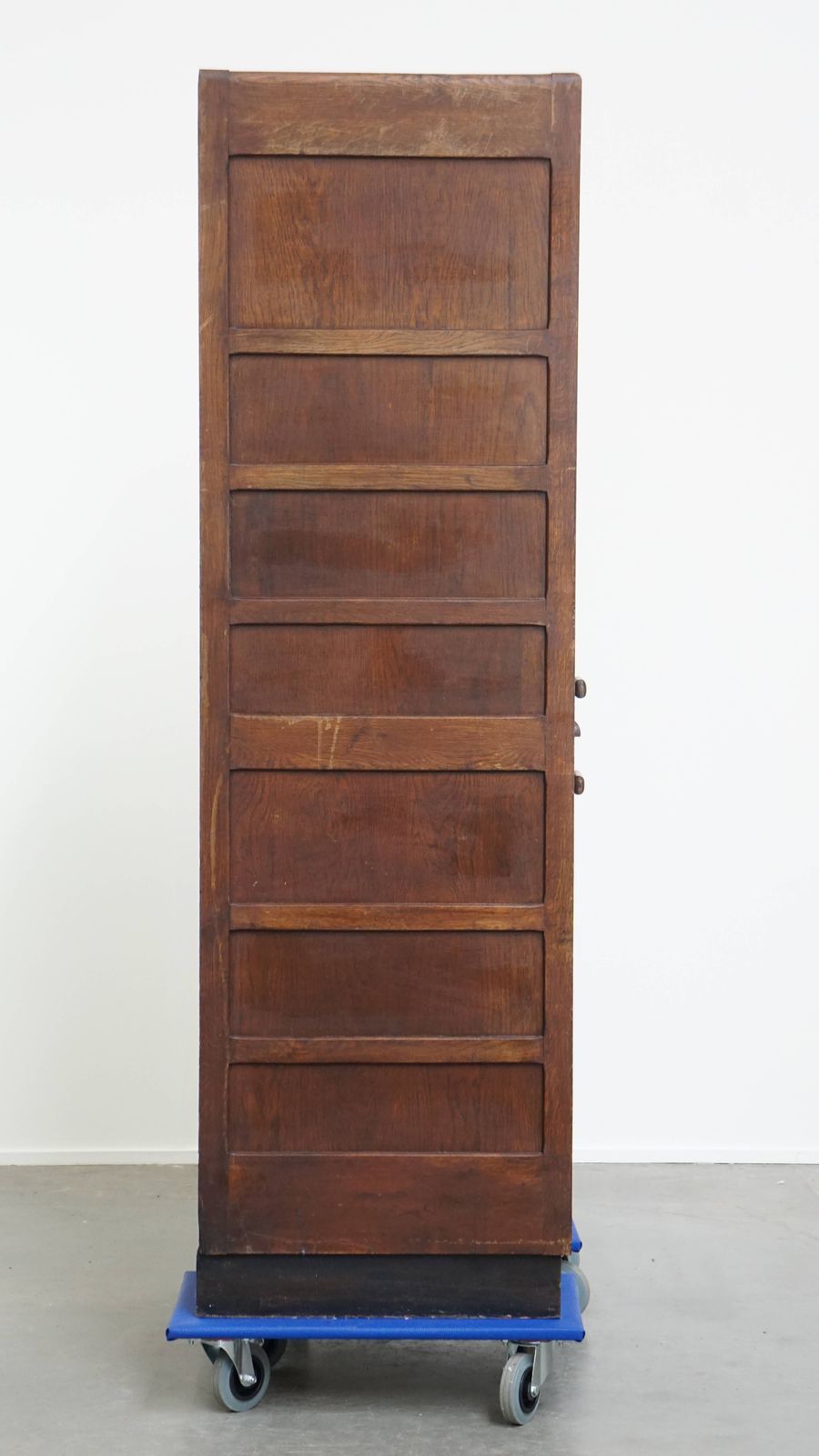 Insane Antique Oak Notary Cabinet With Two Roller Doors, A Working Lock And A Beautiful Patina photo for sale