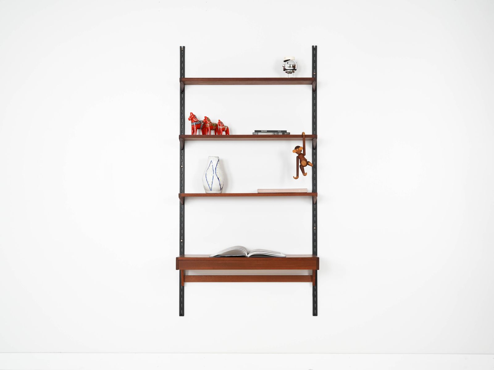 Teak Modular Shelving Unit, Danish Design, 1960s, Designer: Kai Kristiansen, Manufacturer: Fm Møbler photo furniture