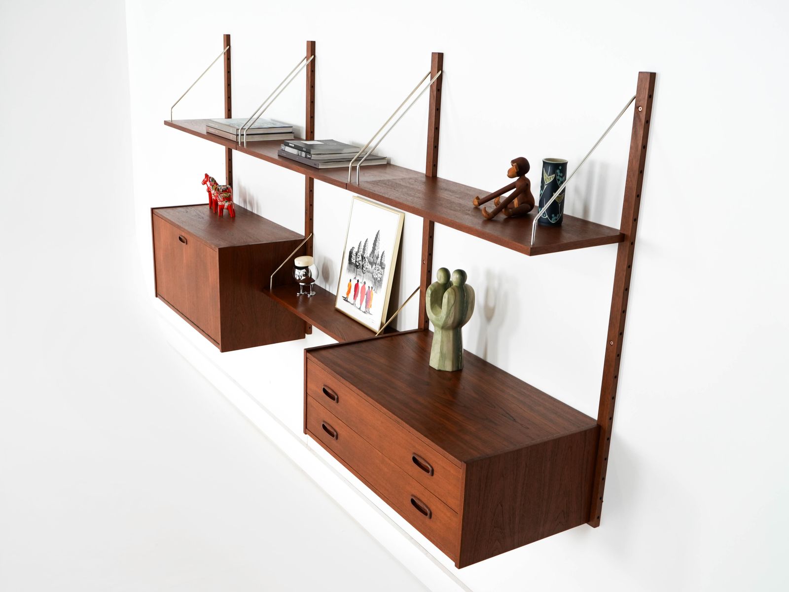 photo buy Teakhouten Wandmeubel, Deens Design, Jaren 1960, Vervaardigd In Denemarken