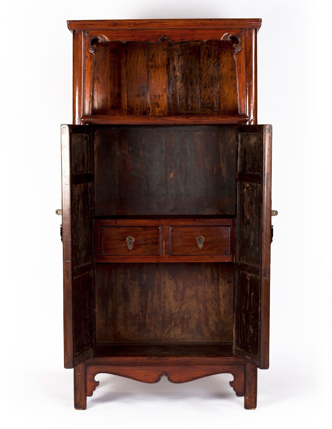 A Chinese Round Corner Display Cabinet, Turn 18th/19th Century photo furniture