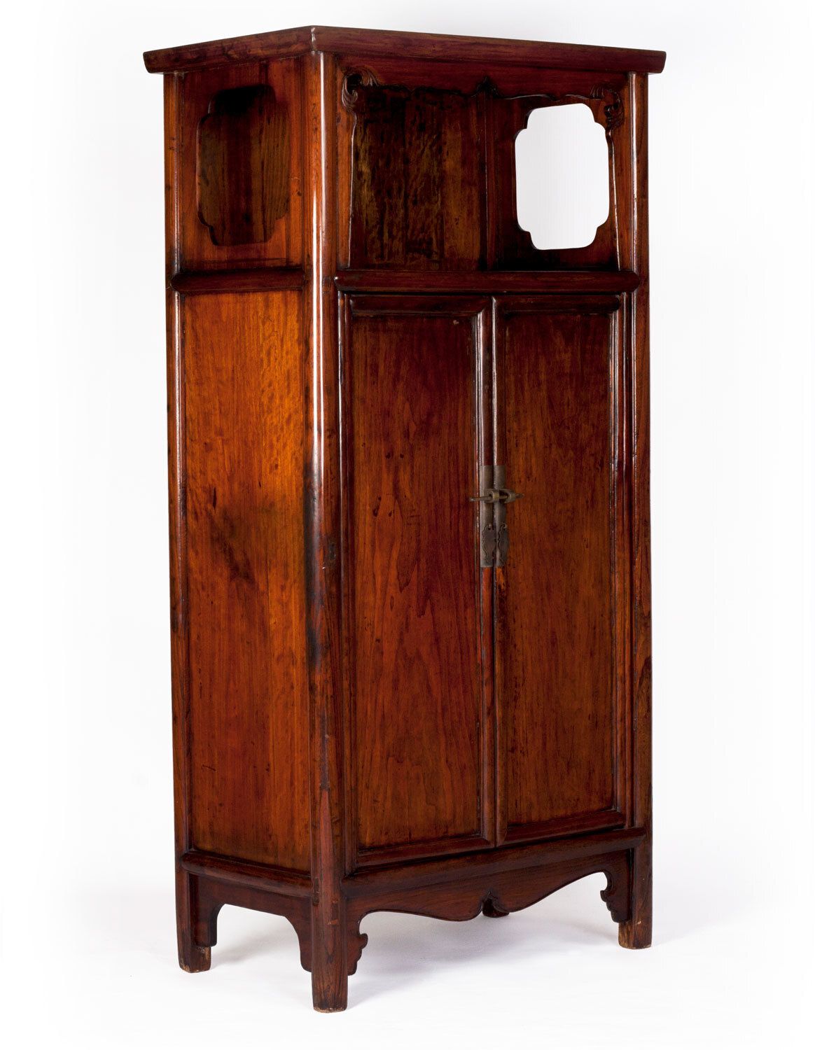 A Chinese Round Corner Display Cabinet, Turn 18th/19th Century photo for sale