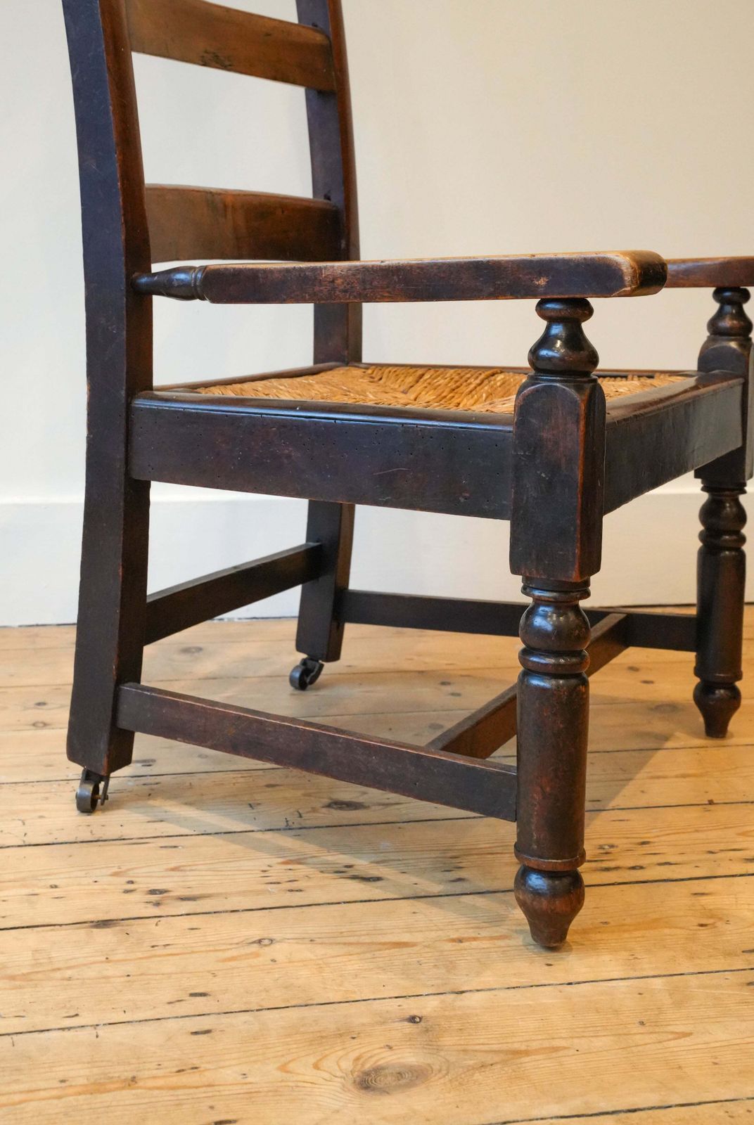 Ladderback Fireside Chair, 1800s photo for sale