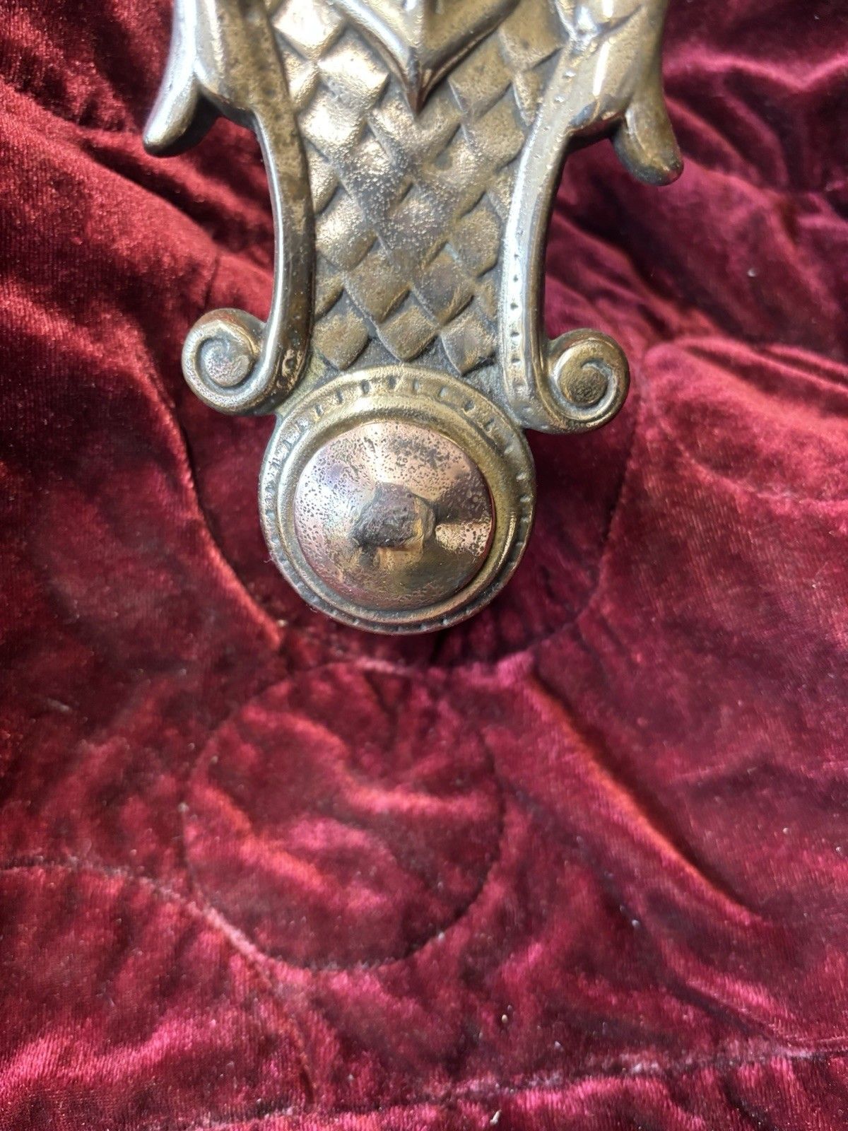 Antique Solid Bronze Front Door Knocker Reclaim Period Victorian Lions Head Rare photo Home Fixtures