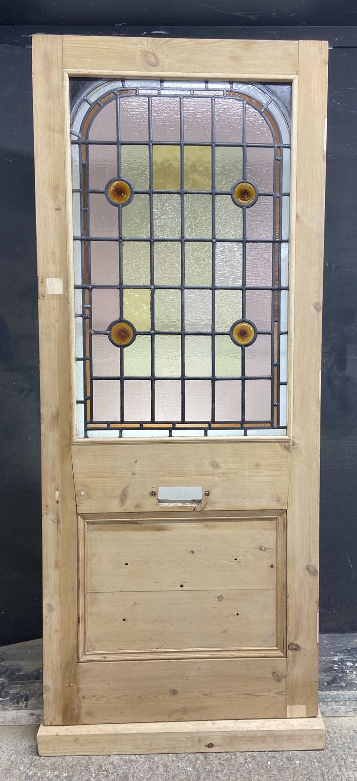 Victorian Edwardian Front Door Period Stained Glass Old Reclaimed Antique Wood photo buy