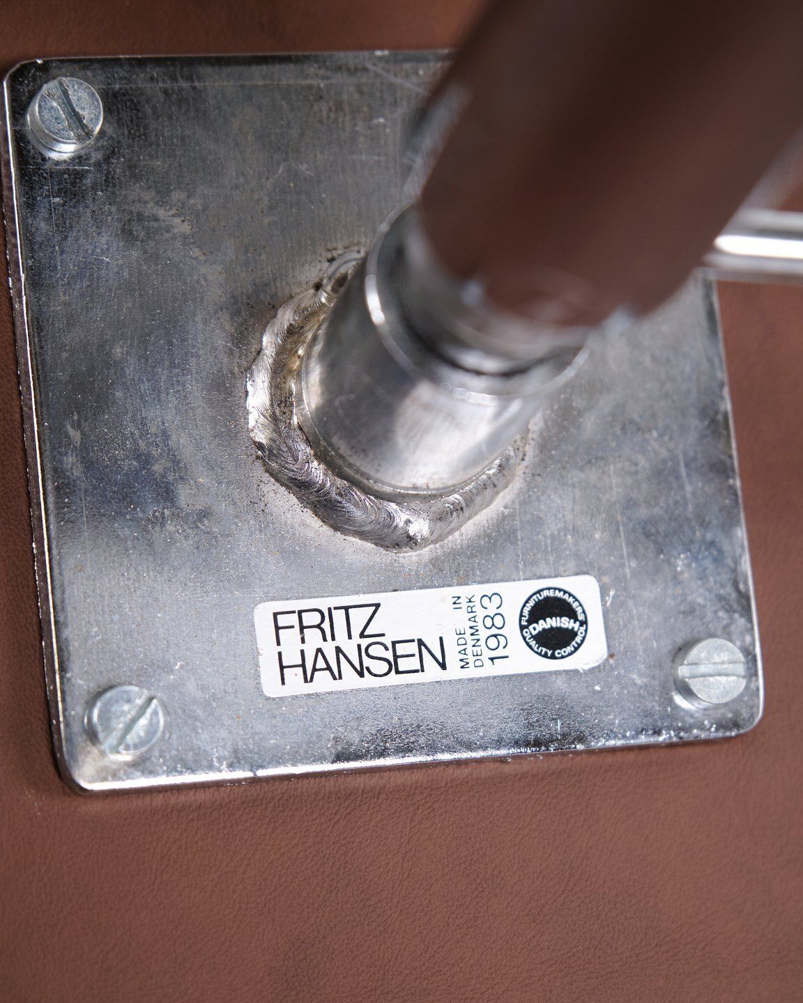photo for sale Oxford Classic Office Chair   Model 3291   Brown Leather   Arne Jacobsen   Fritz Hansen