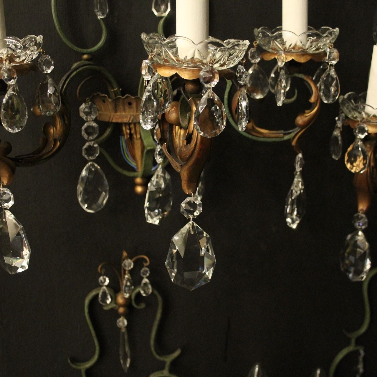 French Set Of 4 Arm Wrought Iron Wall Lights photo buy