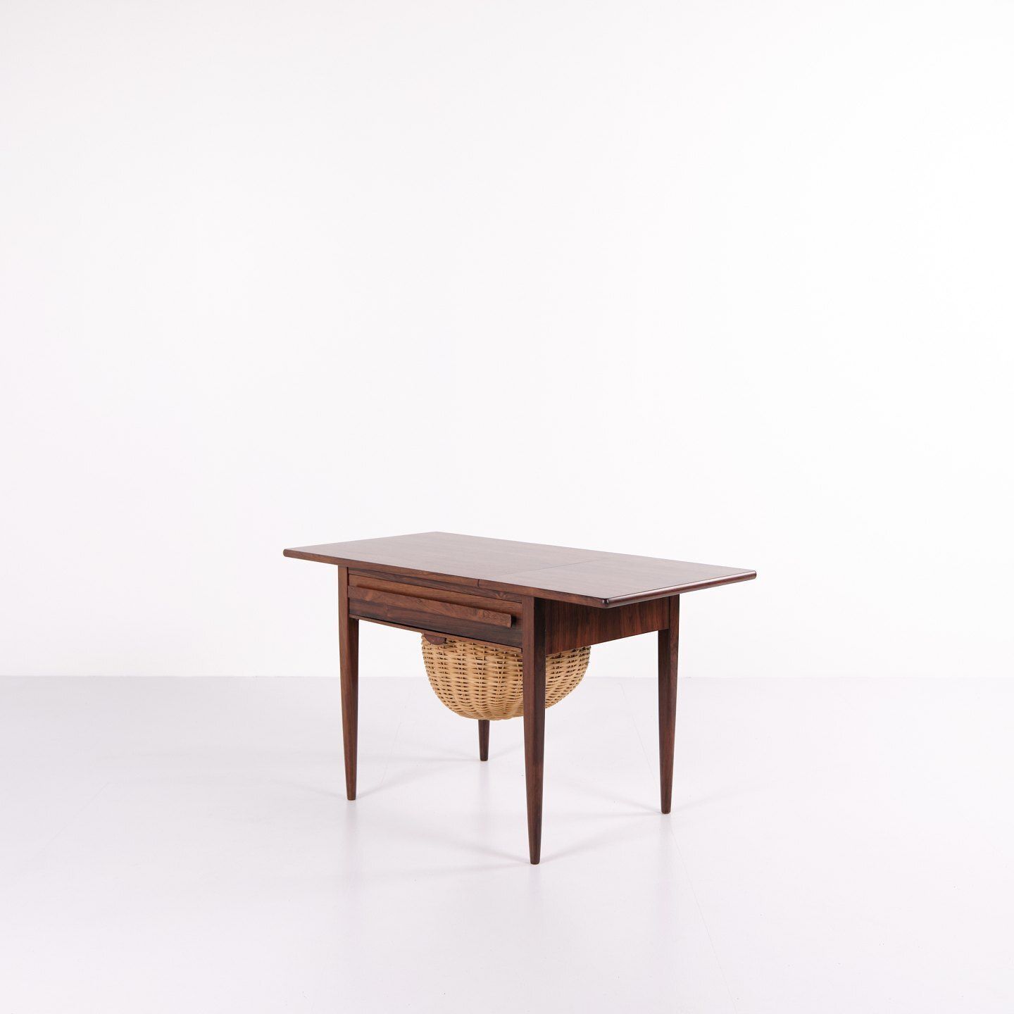 Foldable Sewing Table With Drawer   Rosewood   Johannes Andersen   Silkeborg Furniture Factory   1960s photo 950.0