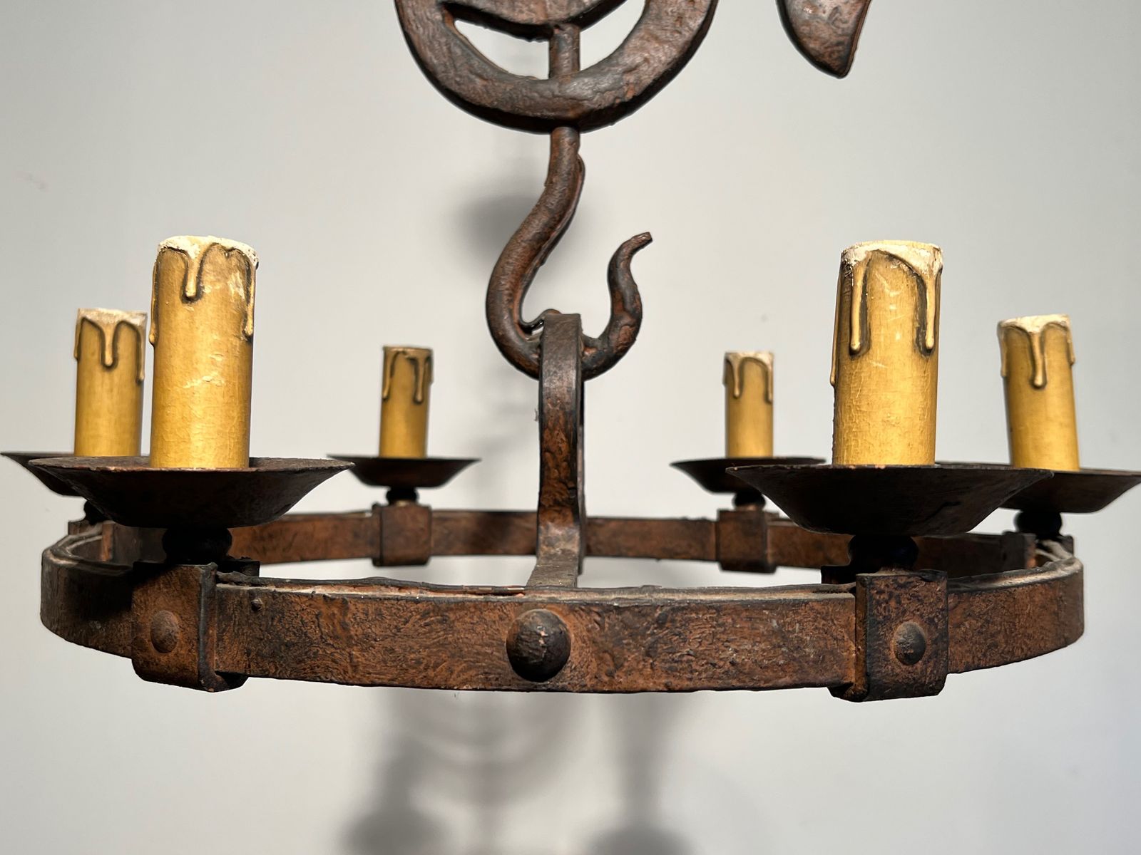 Rooster Chandelier By Jean Touret For Atelier Marolles photo buy