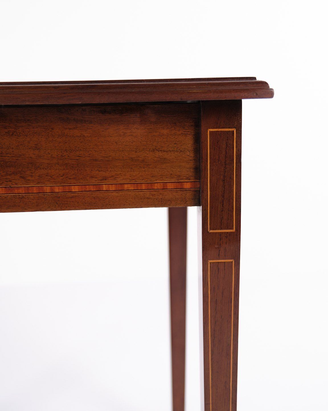 Side Table   Hand Polished   Decorated With Fruit Wood Inlay   Crafted In Mahogany   1920s photo vinterior