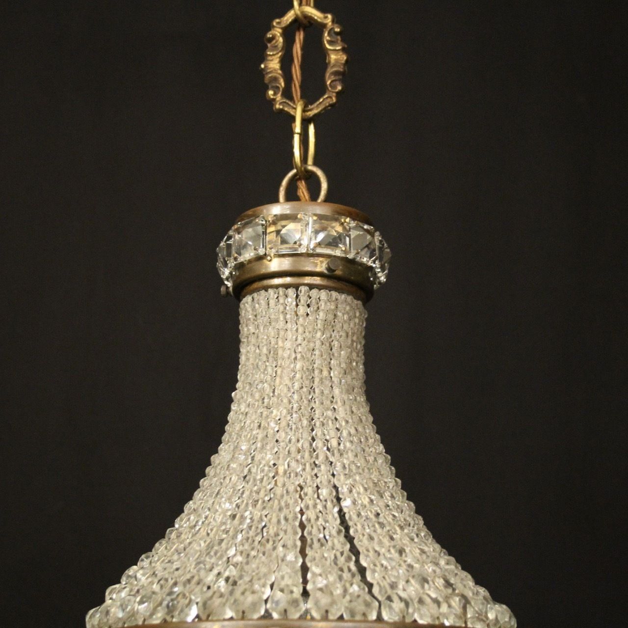 French Tent & Waterfall Single Light Chandelier photo Lighting