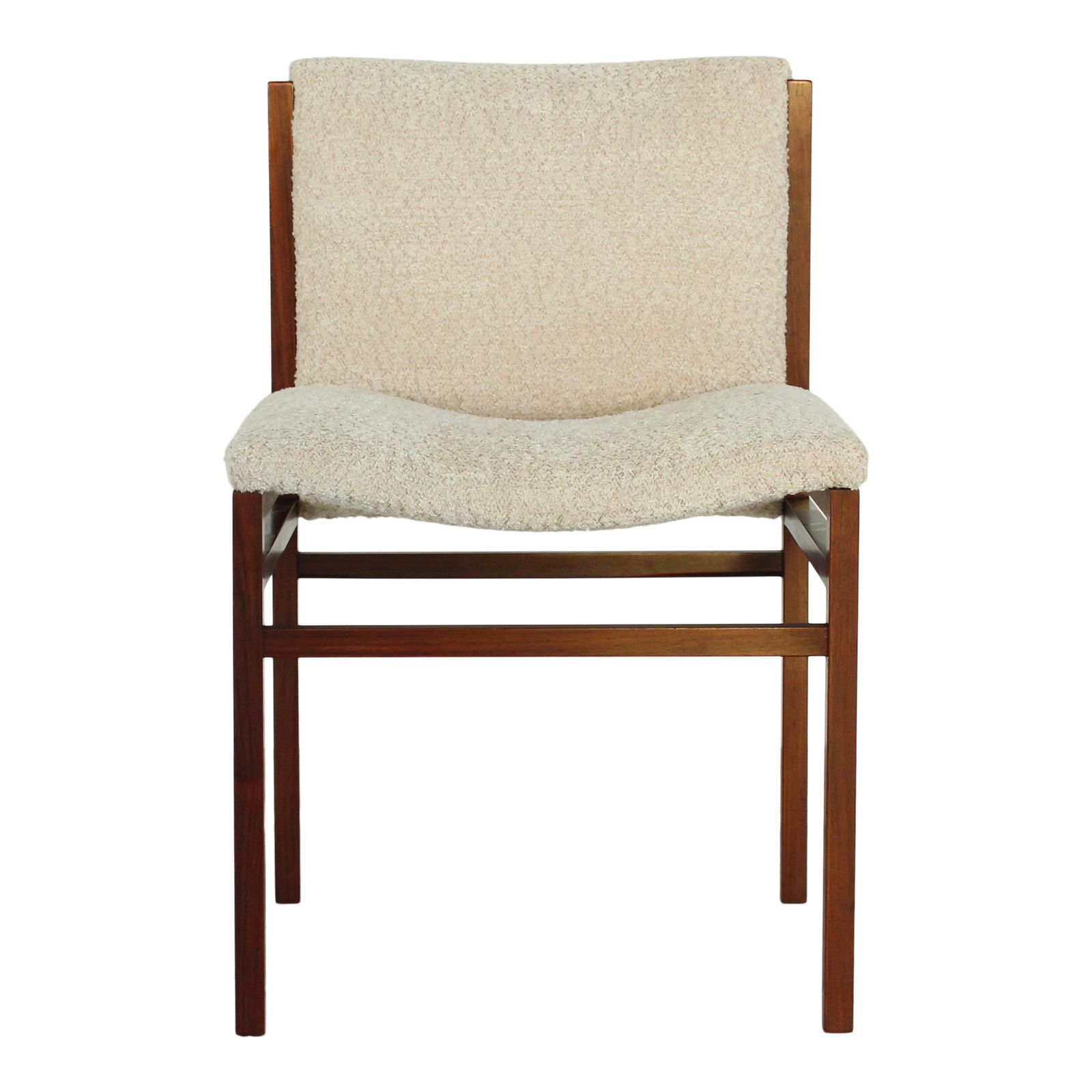 photo vinterior Set Of 6 Tito Agnoli Ash Dining Chairs For Cinova With Bouclé Upholstery
