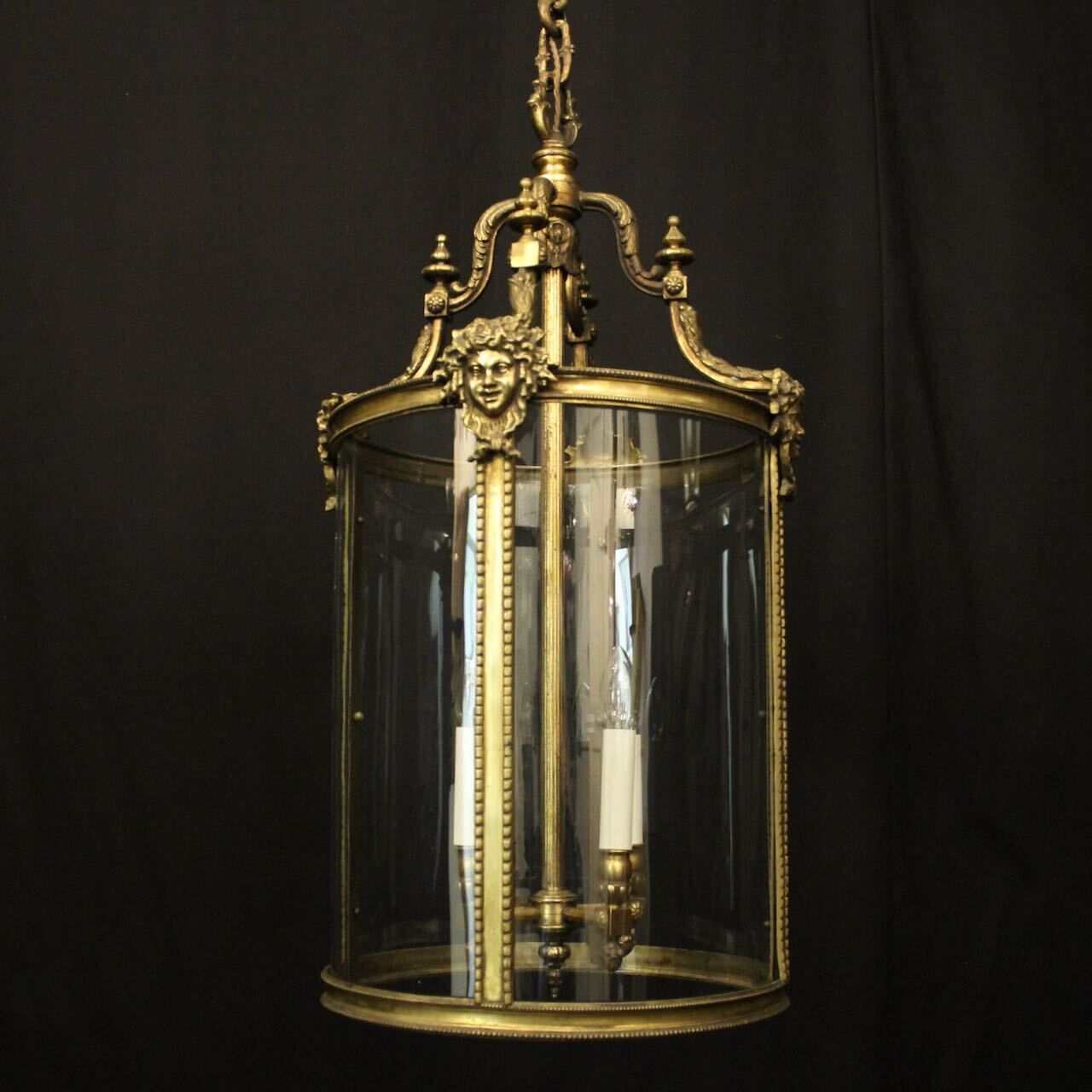 French Large Bronze Antique Hall Lantern photo furniture