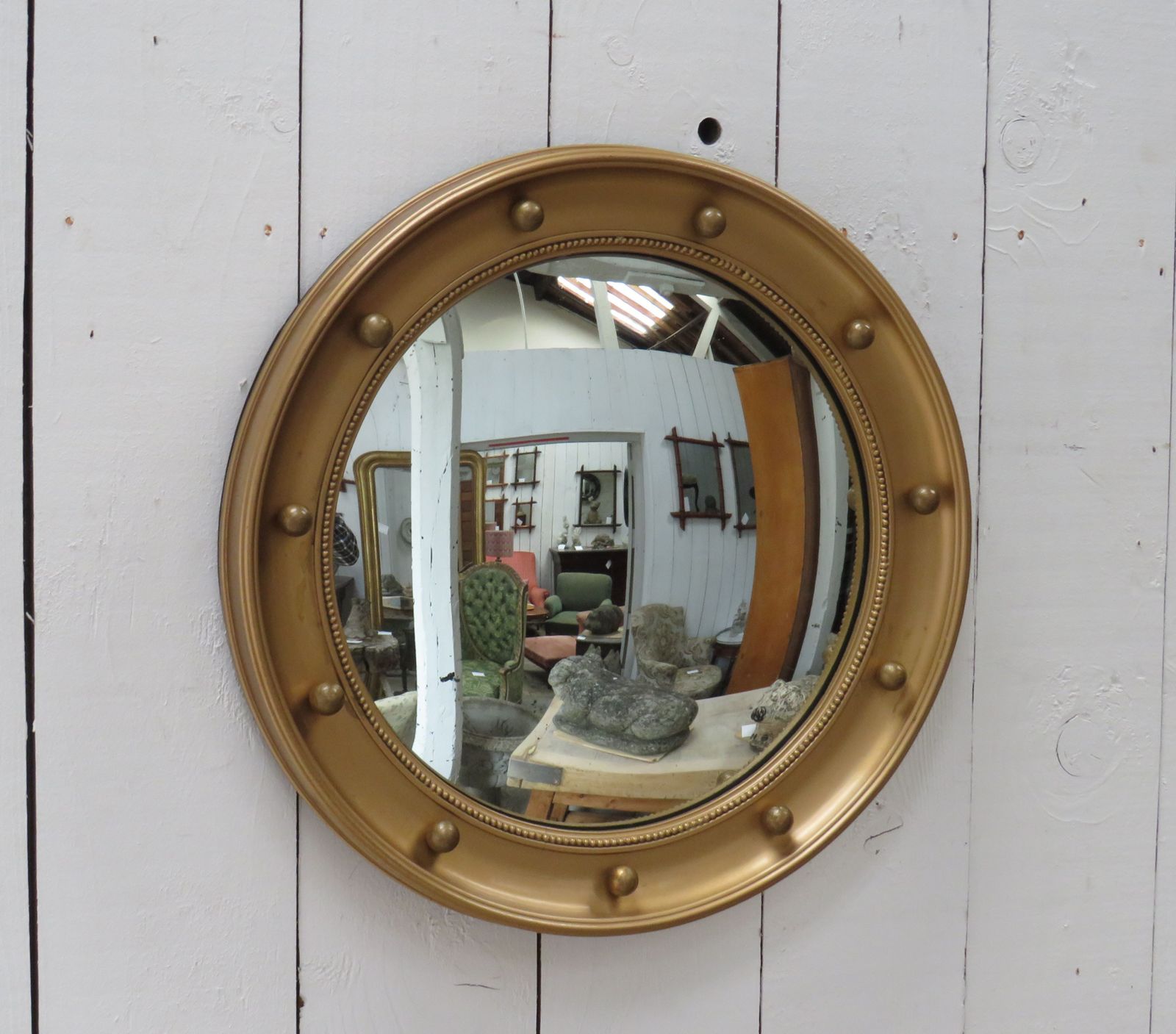 Mid 20th Century English Butlers Convex Mirror photo vintage