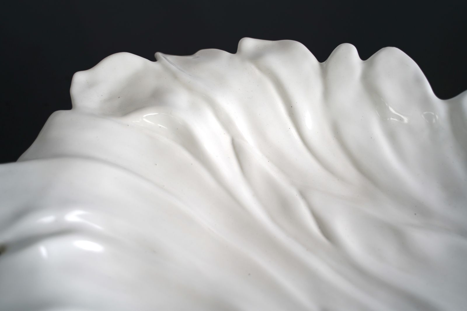 Large Tommaso Barbi White Ceramic Centerpiece, Italy, 1970s photo for sale