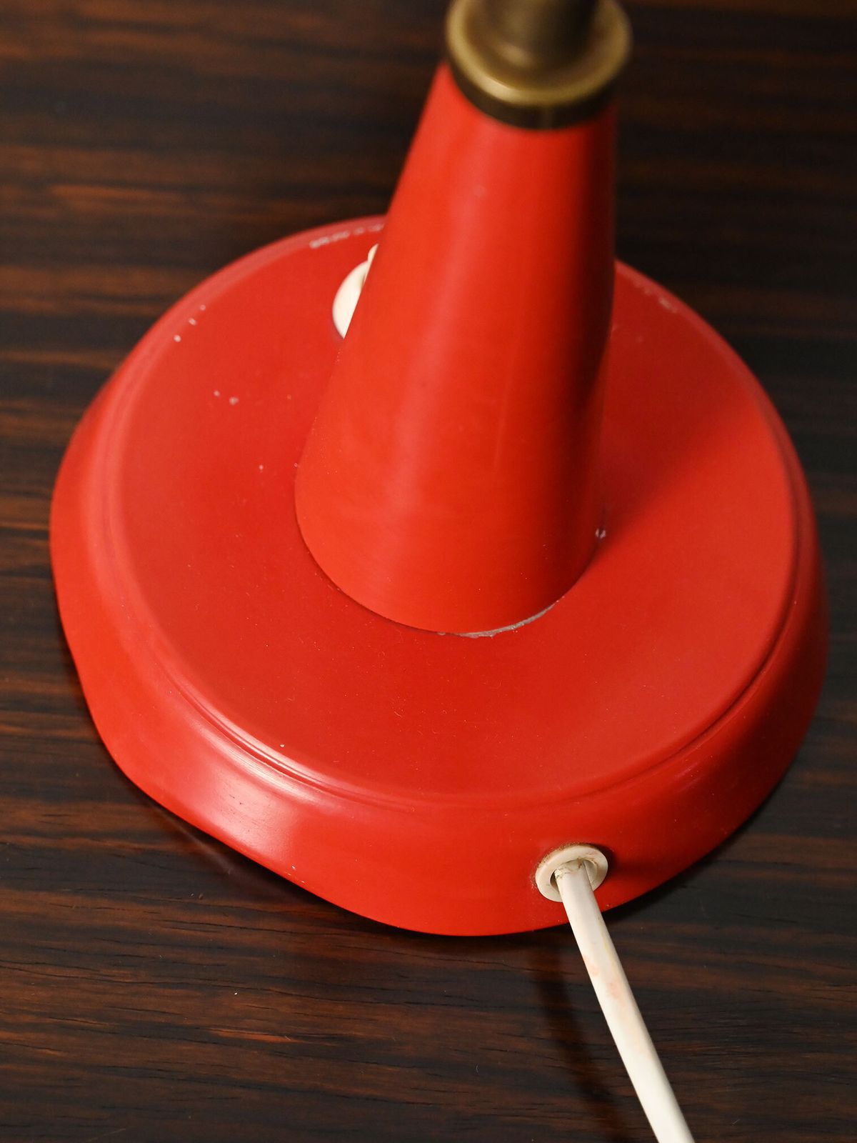 photo furniture Red Table Lamp Produced By Gemi Rossa Anni ’60