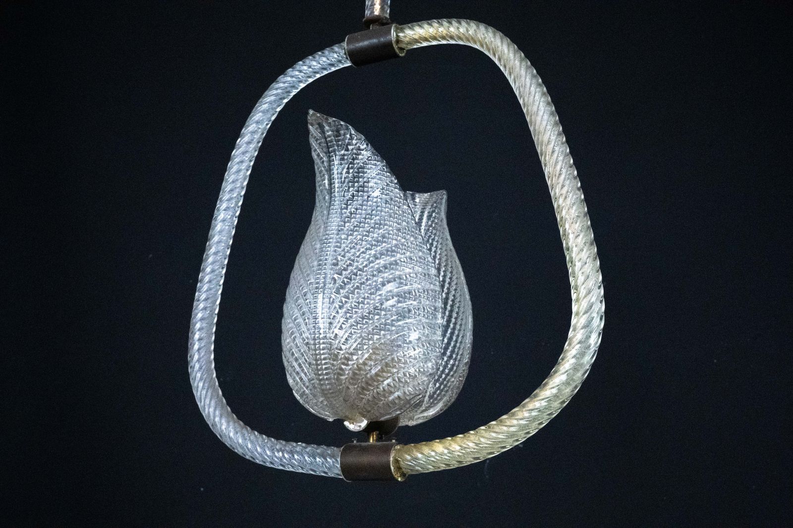 Ercole Barovier Murano Glass Chandelier. Italy 1940s photo for sale