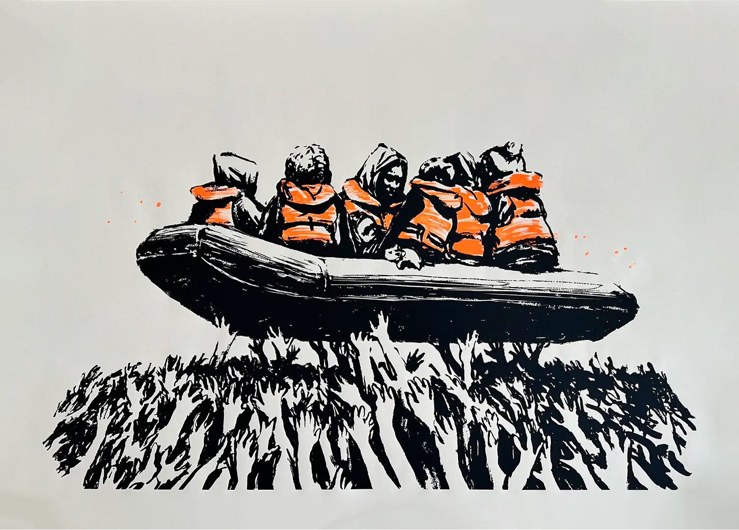 Banksy Migrant Boat (Glastonbury 2025)