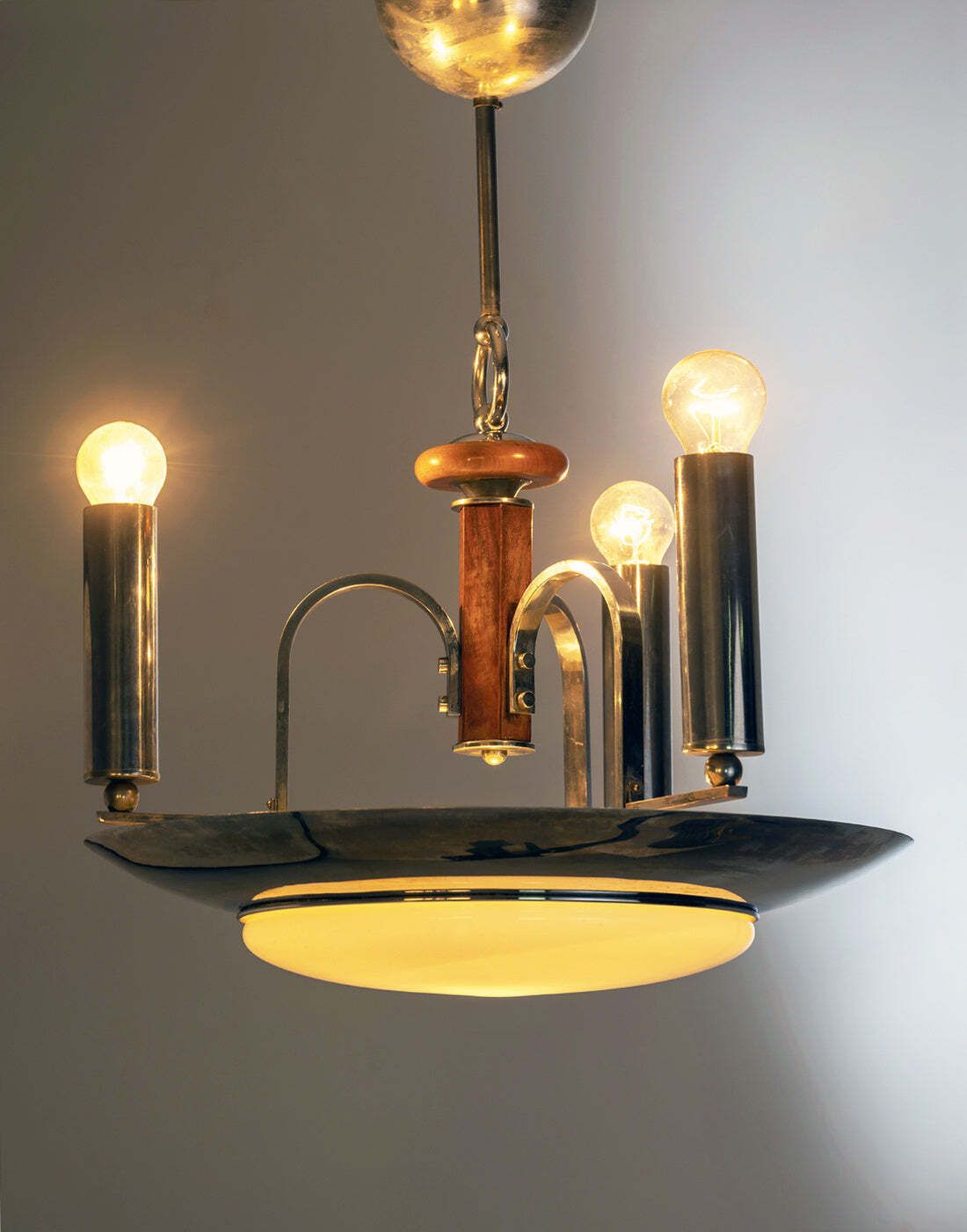 Metal Chandelier, 1930s–1940s, Modernist photo for sale