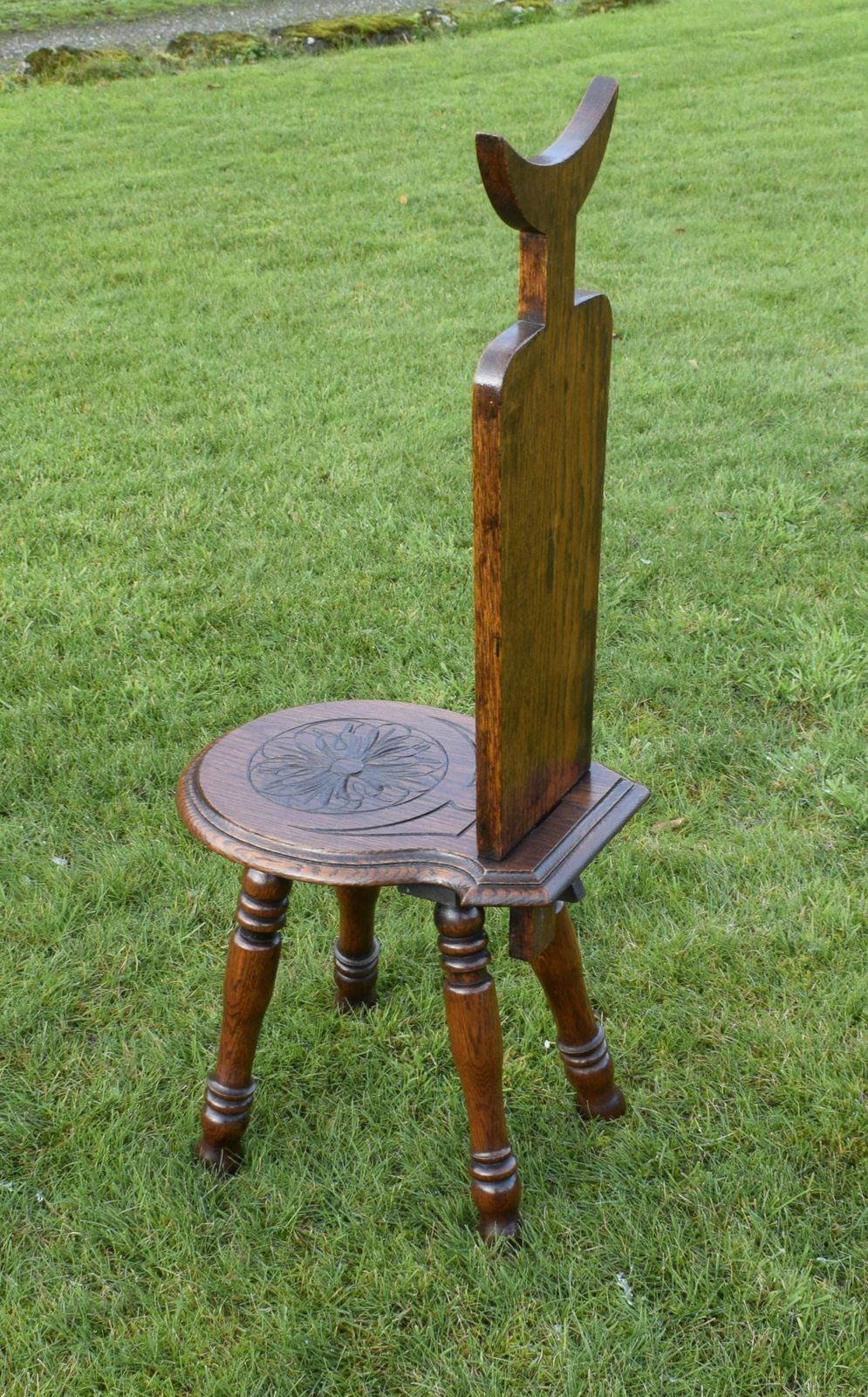 Carved Oak Spinners Chair, 1800s photo buy