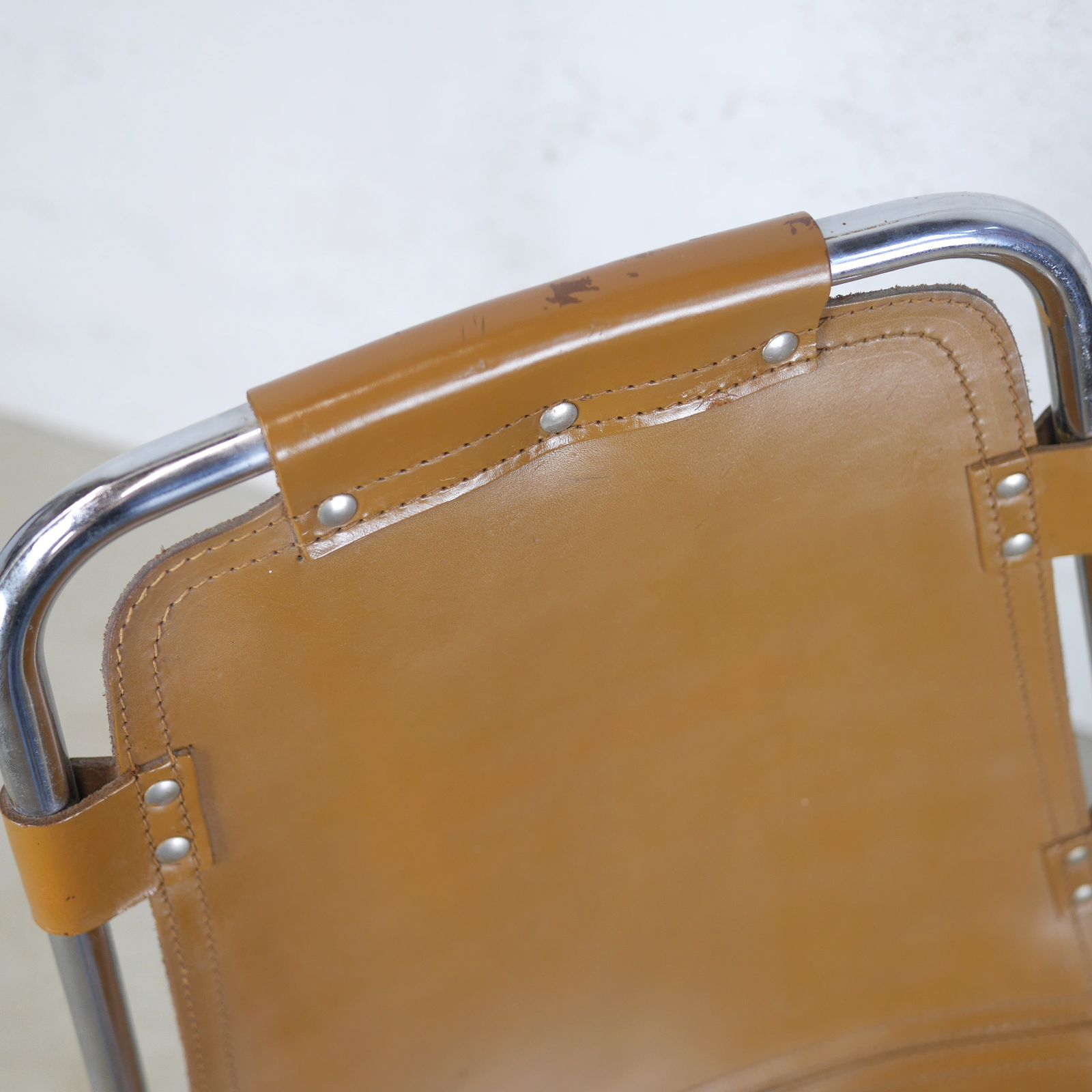 Set 4 Mid Century Vintage Charlotte Perriand Les Arches Leather Chairs #103058 photo vintage