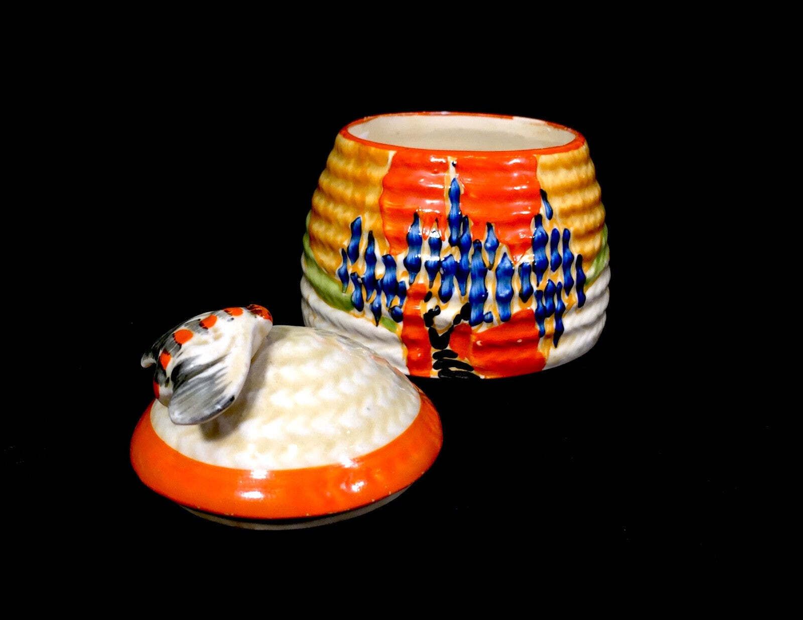 Antique Clarice Cliff Windbells Beehive Honey Pot C.1933 / Art Deco Pottery photo buy