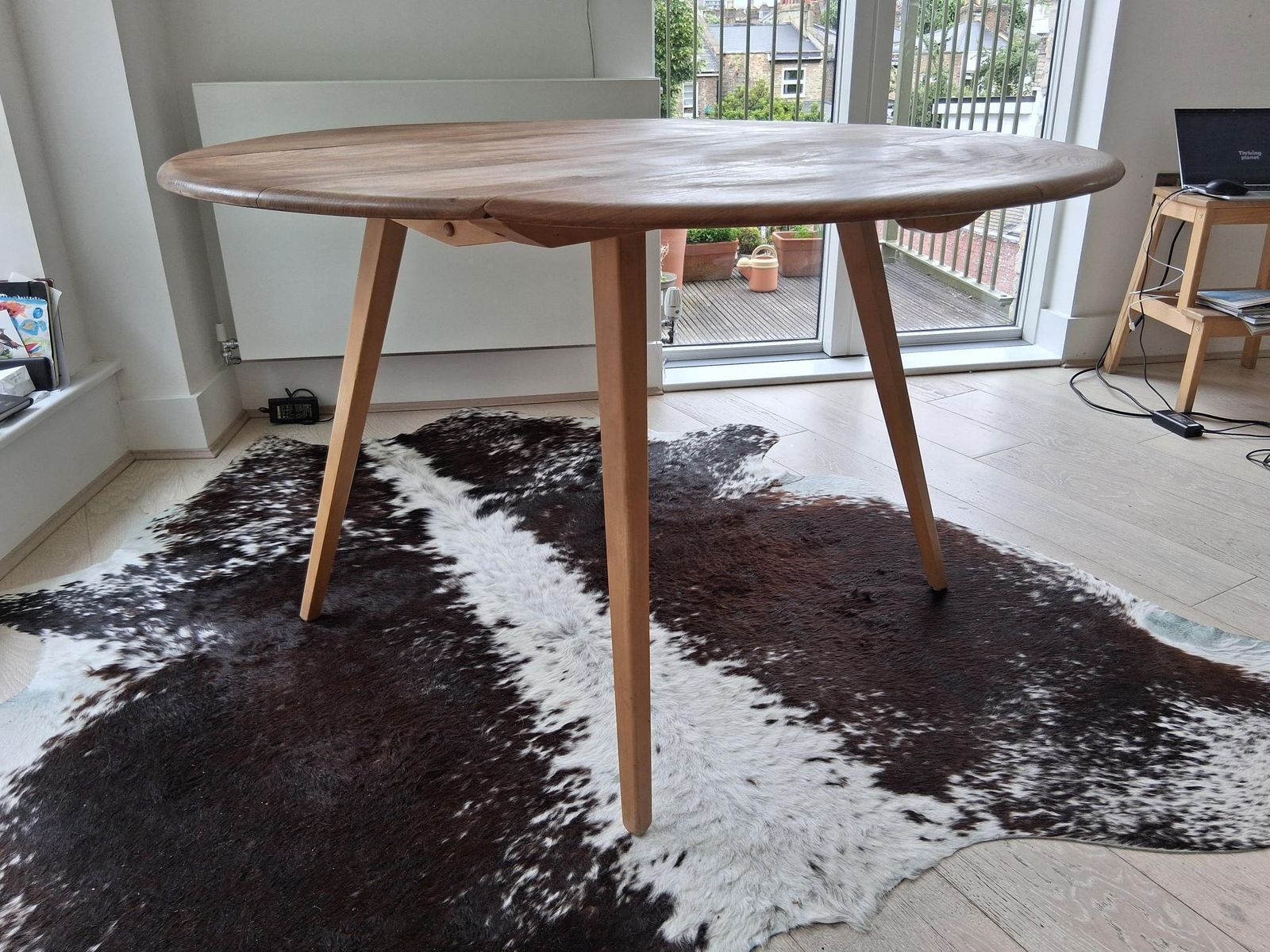 Ercol Round Drop Leaf Dining Table photo for sale