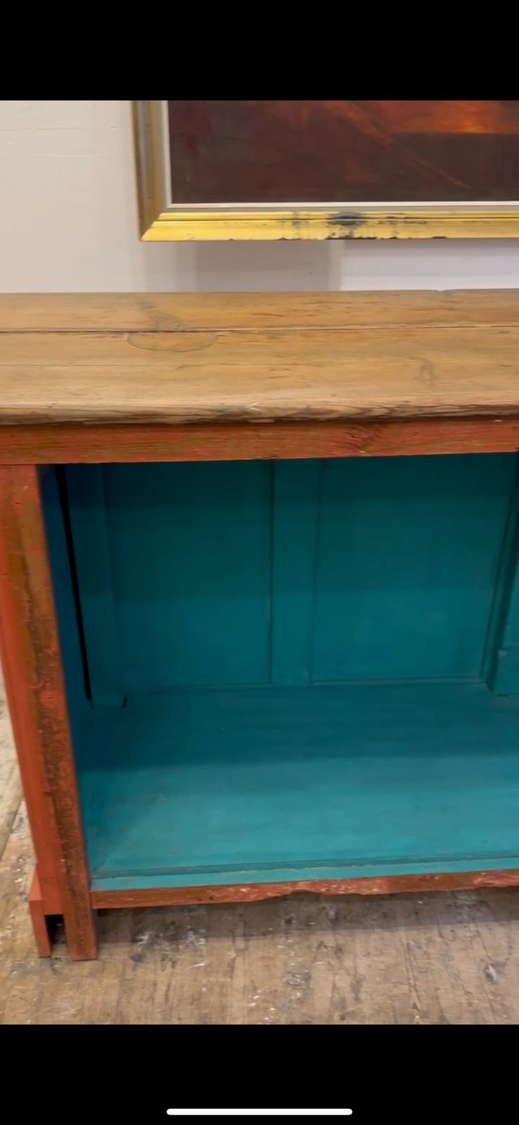 Furniture Large Antique 1900's Pitch Pine Shop Counter Rustic Style Ideal For Shops / Cafe photo